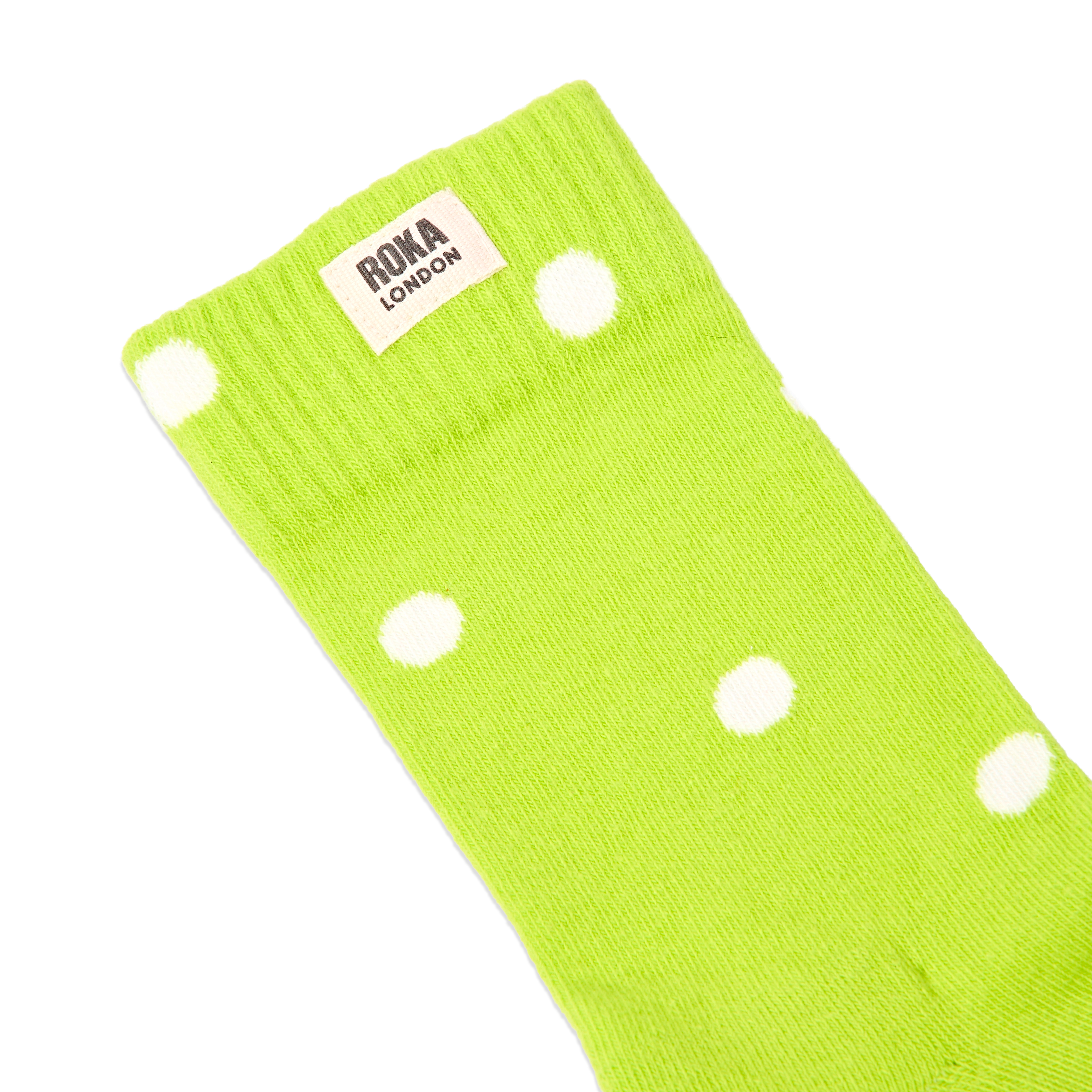 Roka London Wimbledon sokker Lime Dot 36-42 bomull
