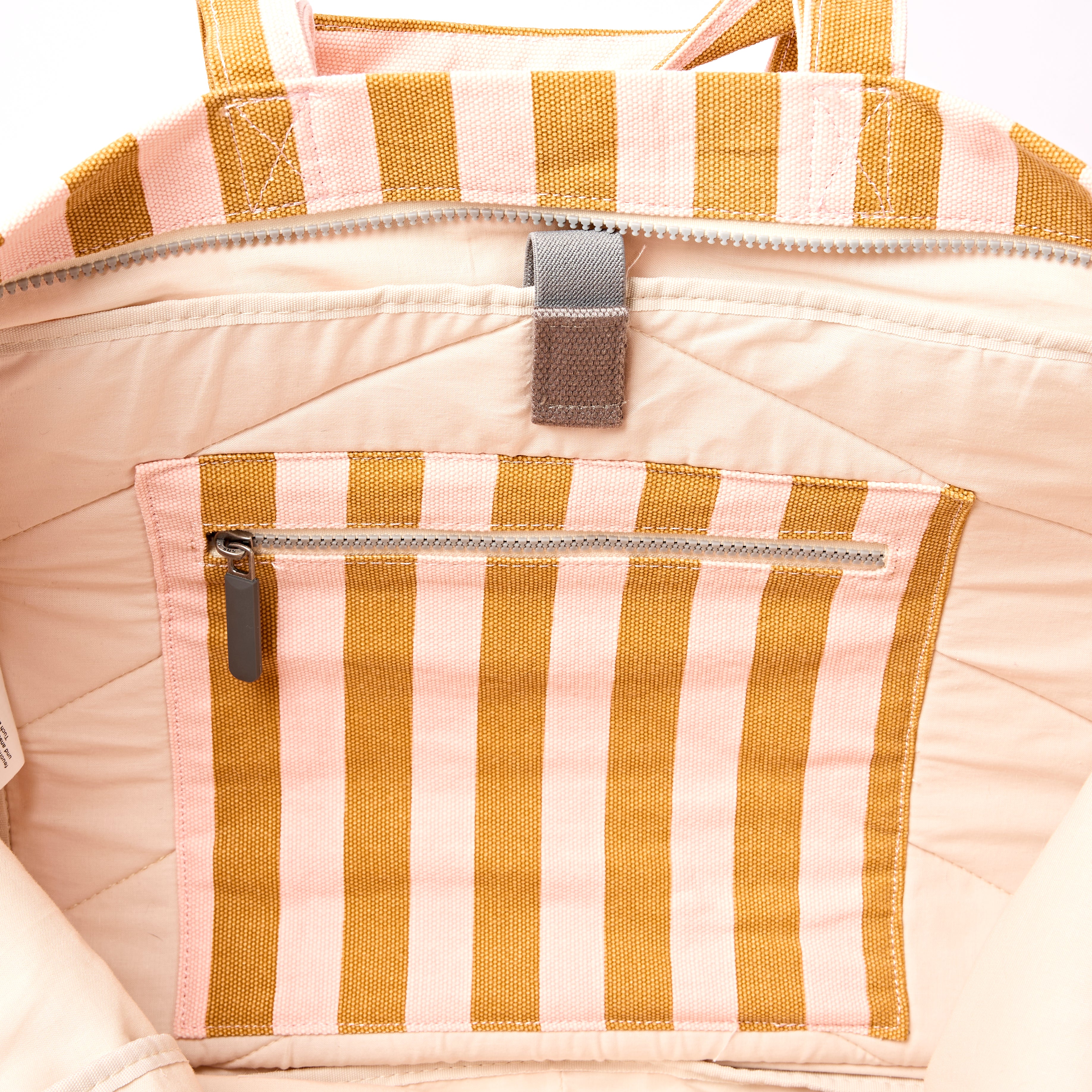 Roka London Marylebone Large tote rose gold stripe 43,4 liter