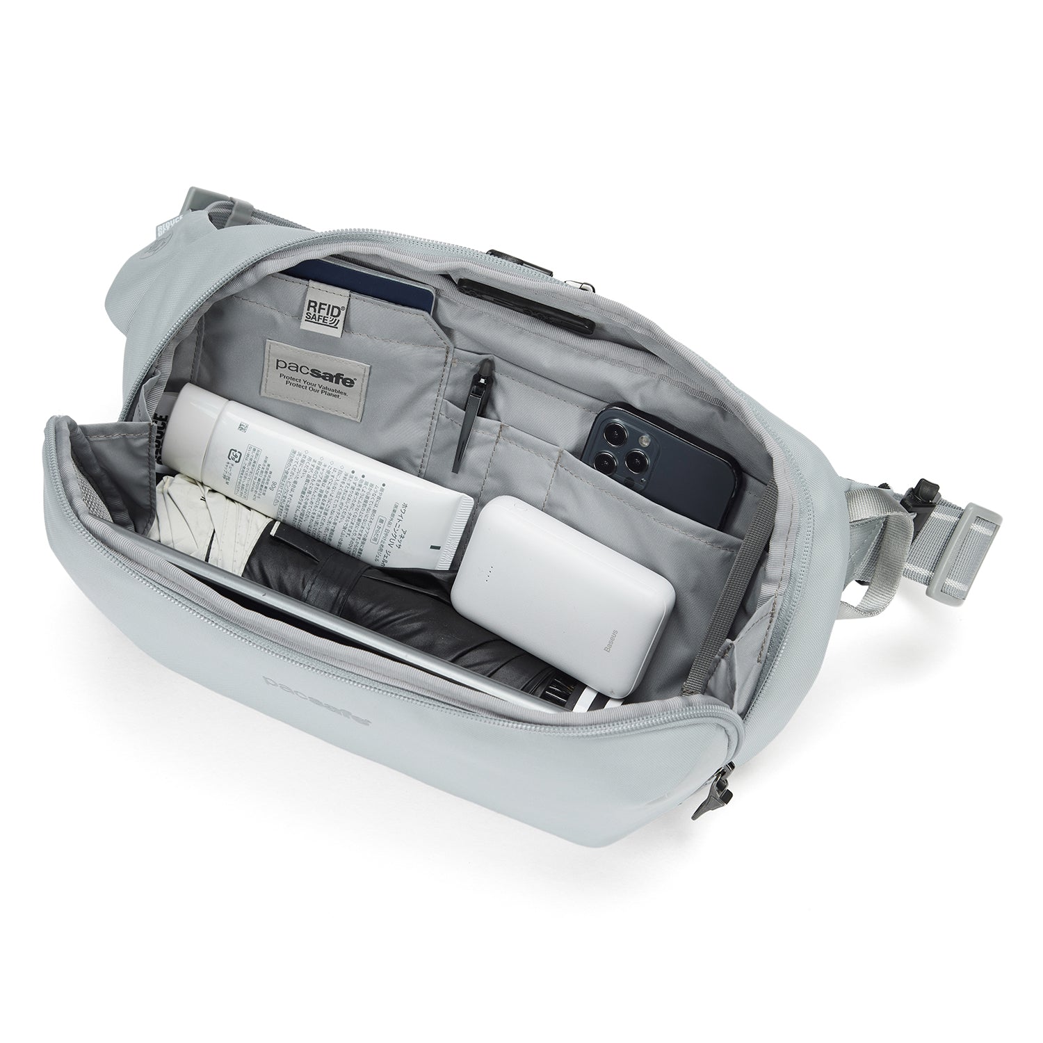 Pacsafe V Urban Sling skulderveske svart tyverisikker