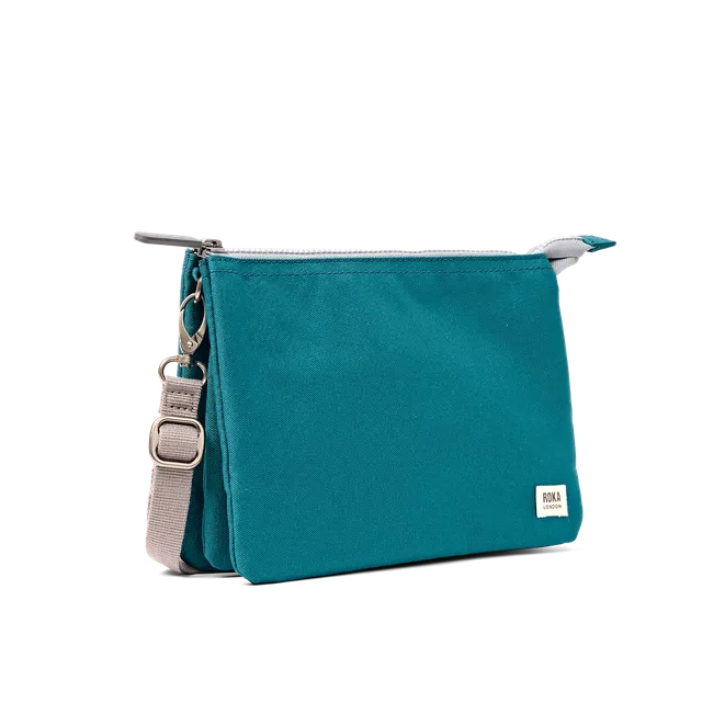 Roka London Carnaby XL skulderveske deep teal crossbody