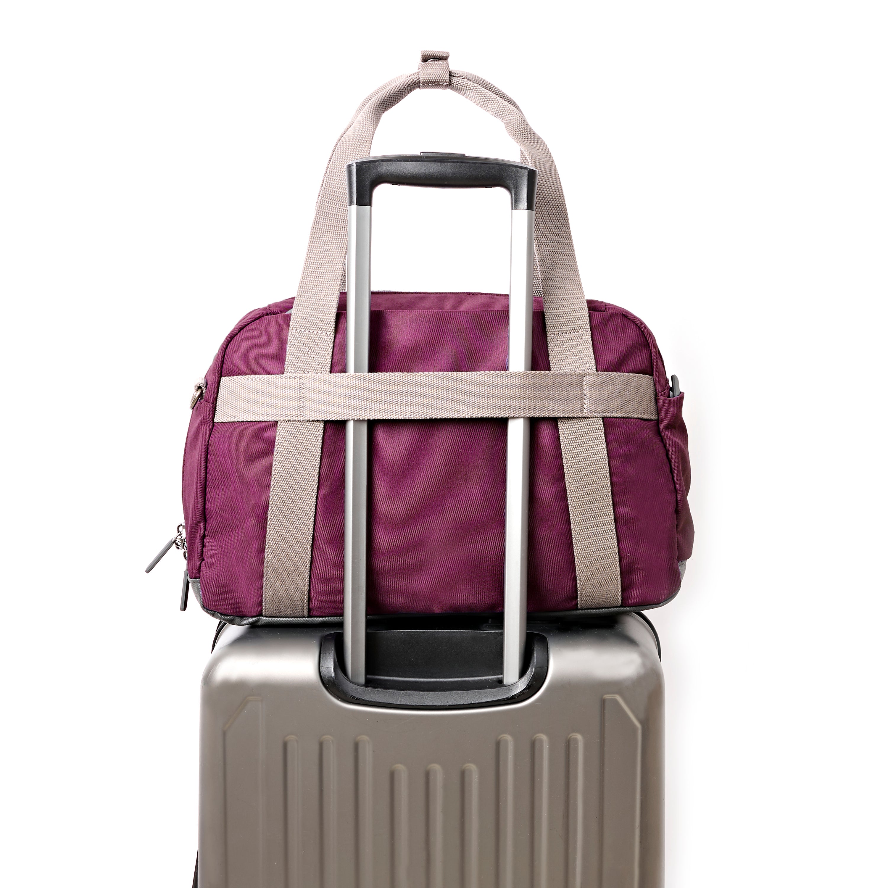 Roka London Gatwick Small duffelbag cherry håndbagasje