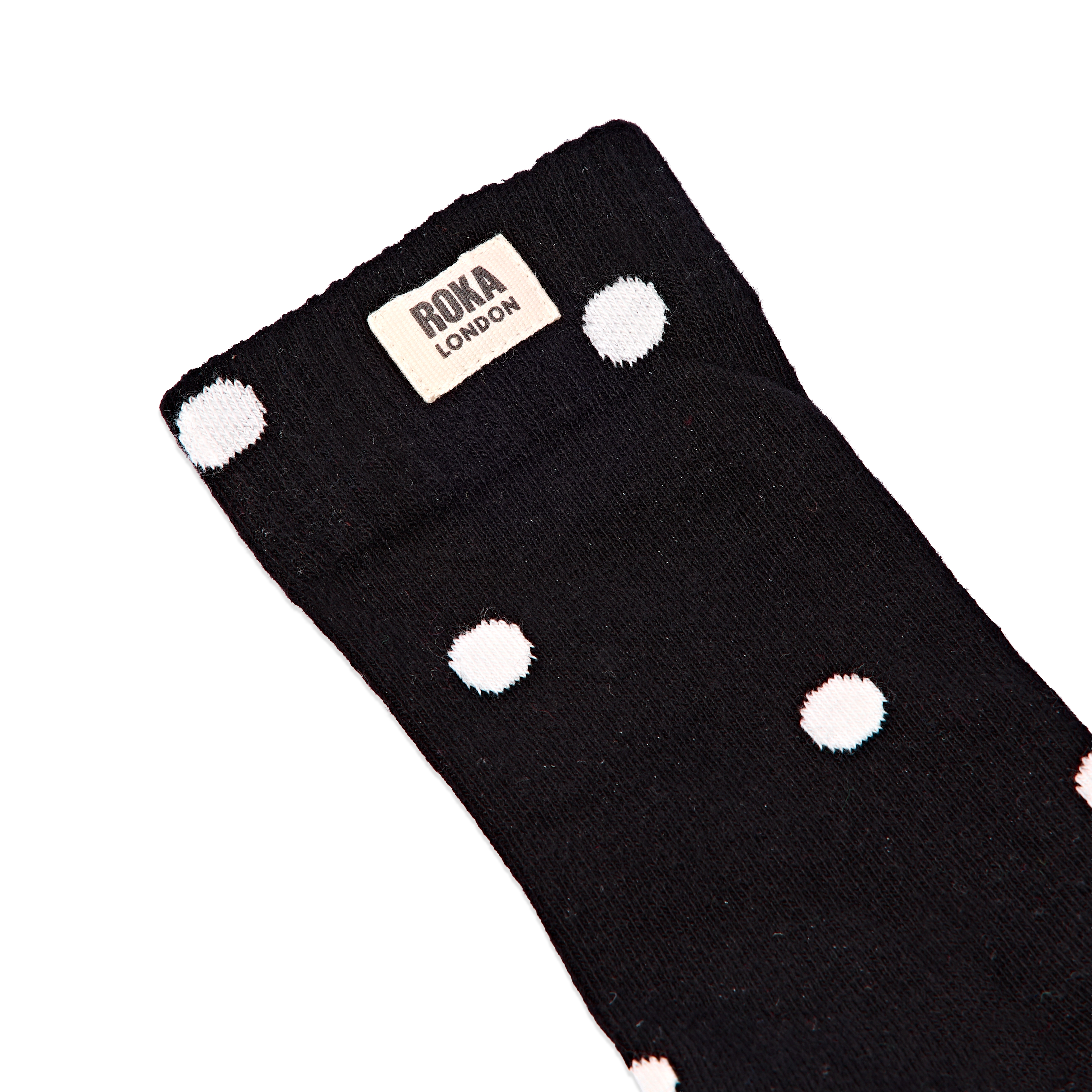 Roka London Wimbledon crewsokker Black Dot økologisk bomull