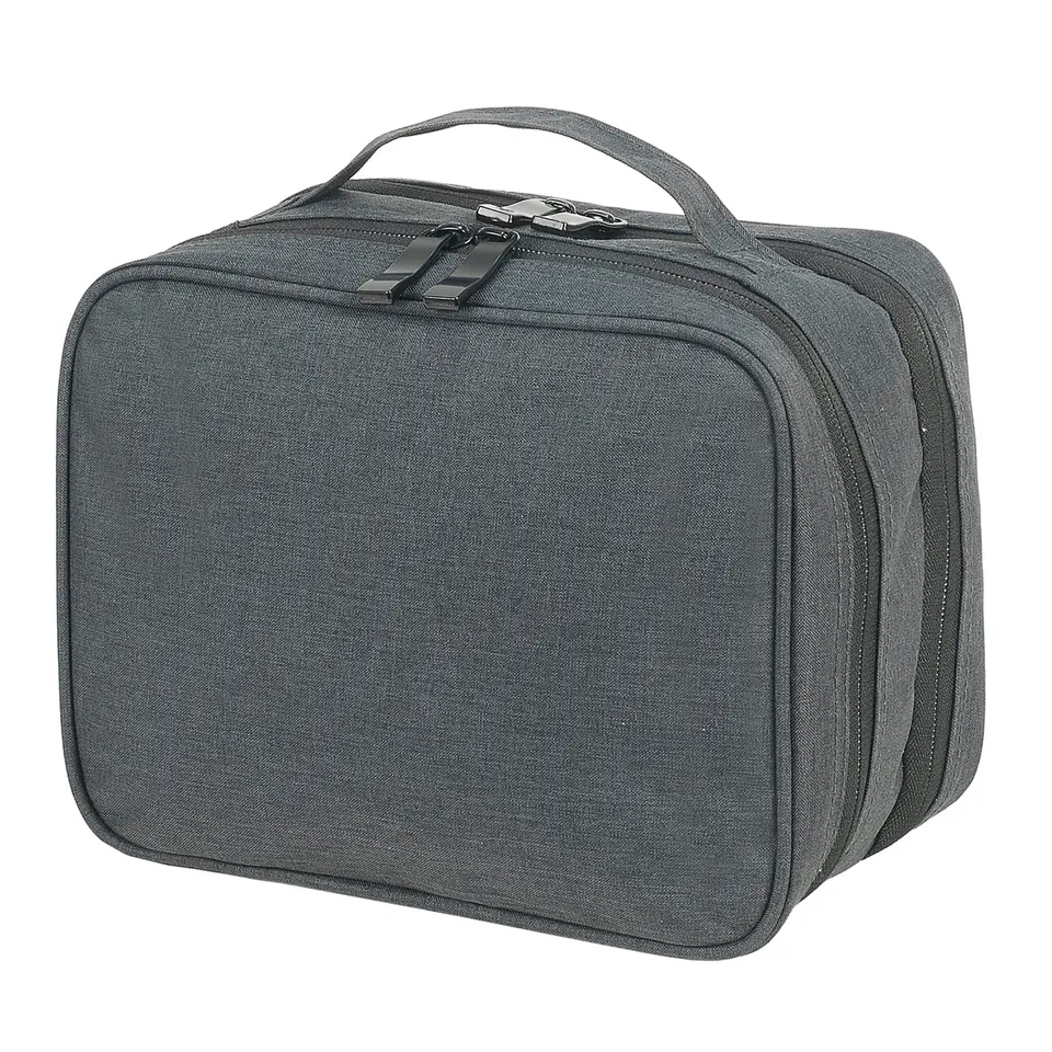 Shugon Seville toalettmappe Charcoal Melange med to rom