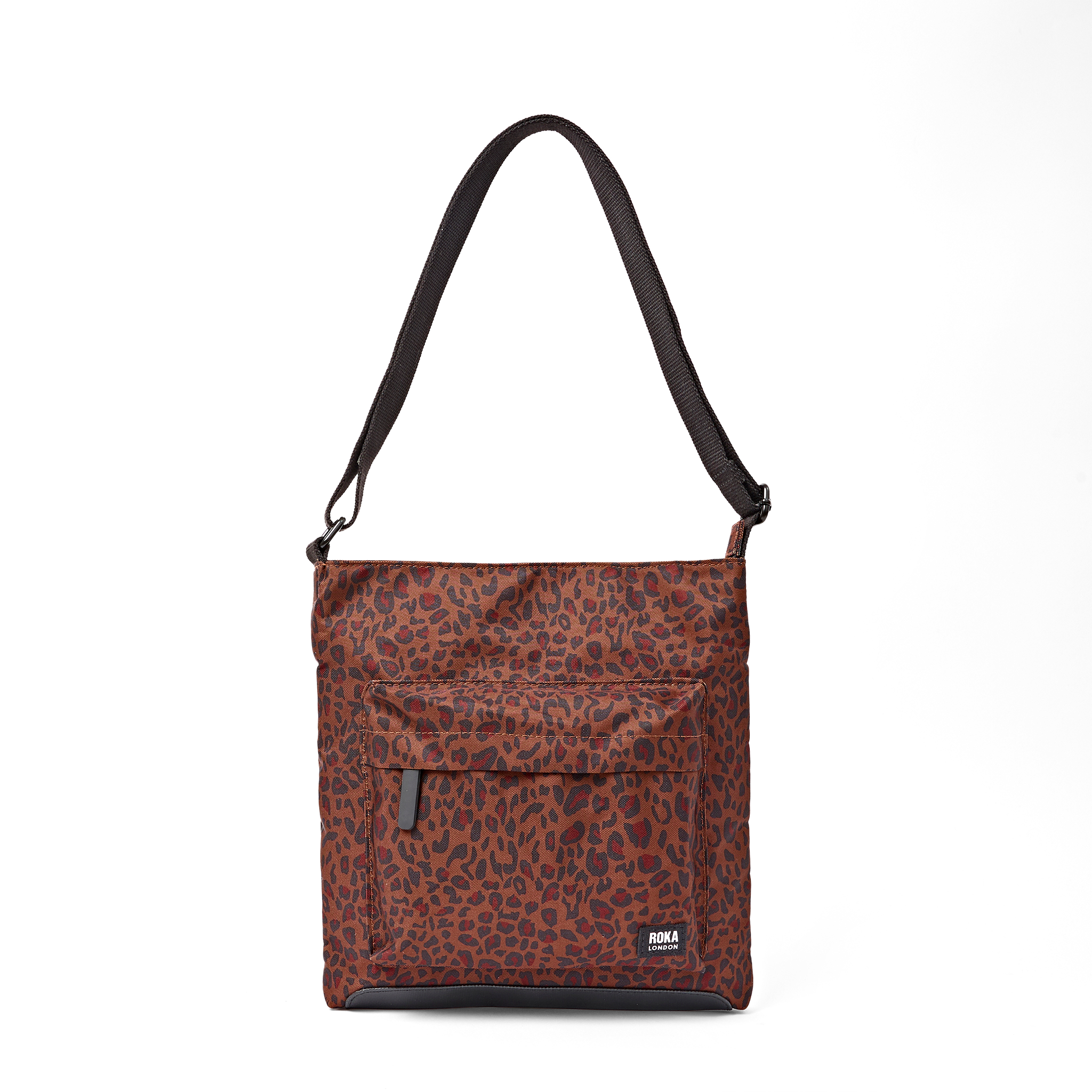 Roka London Kennington crossbody corn mini leopard medium