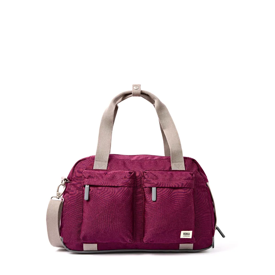 Roka London Gatwick Small duffelbag cherry håndbagasje