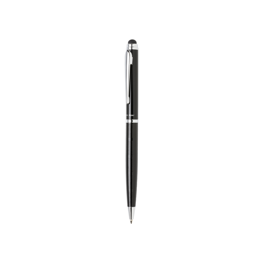 Swiss Peak Deluxe stylus kulepenn svart blått blekk