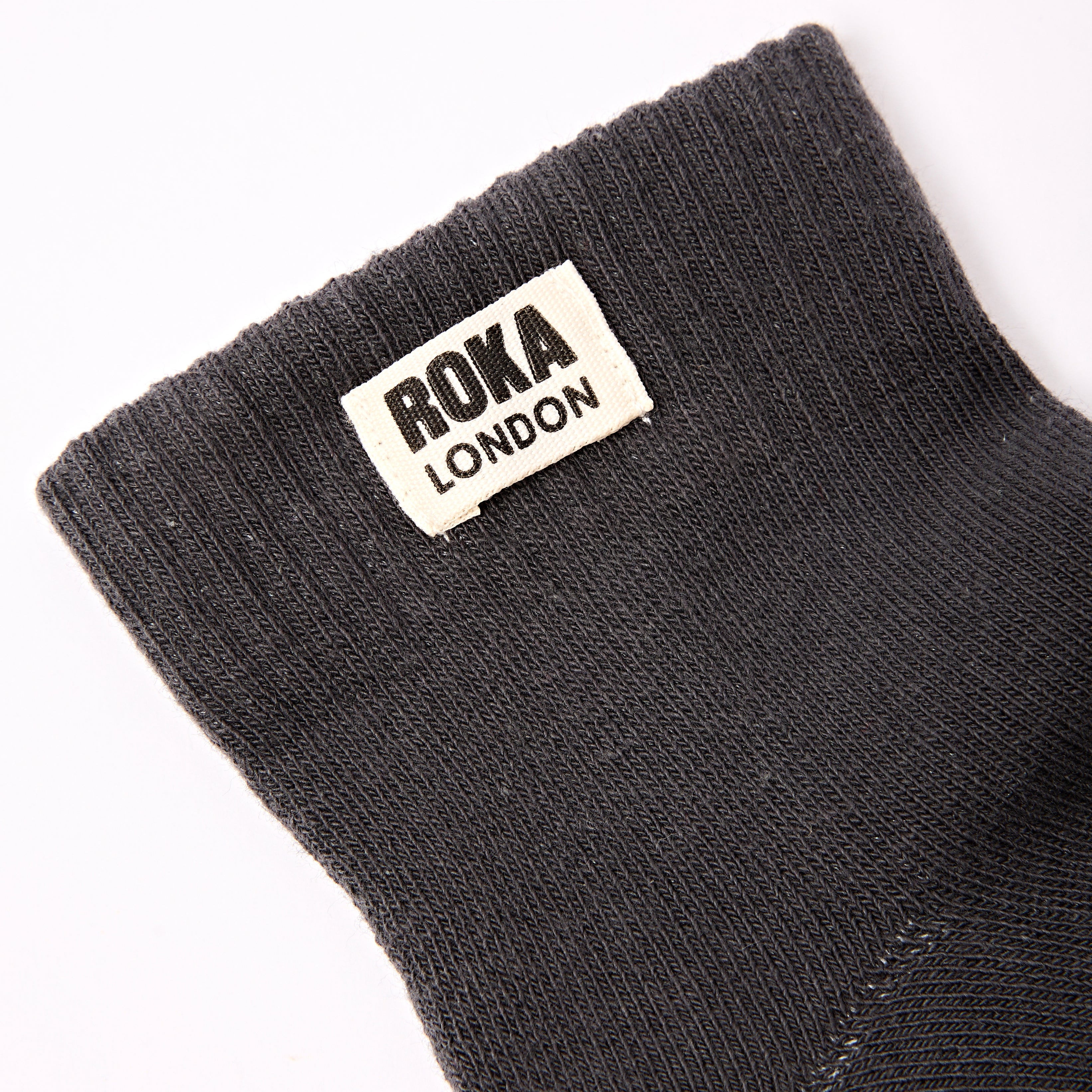 Roka London Wembley ankelsokker faded black 40-48 bomull