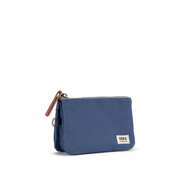 Roka London Carnaby lommebok burnt blue small 0,2 liter