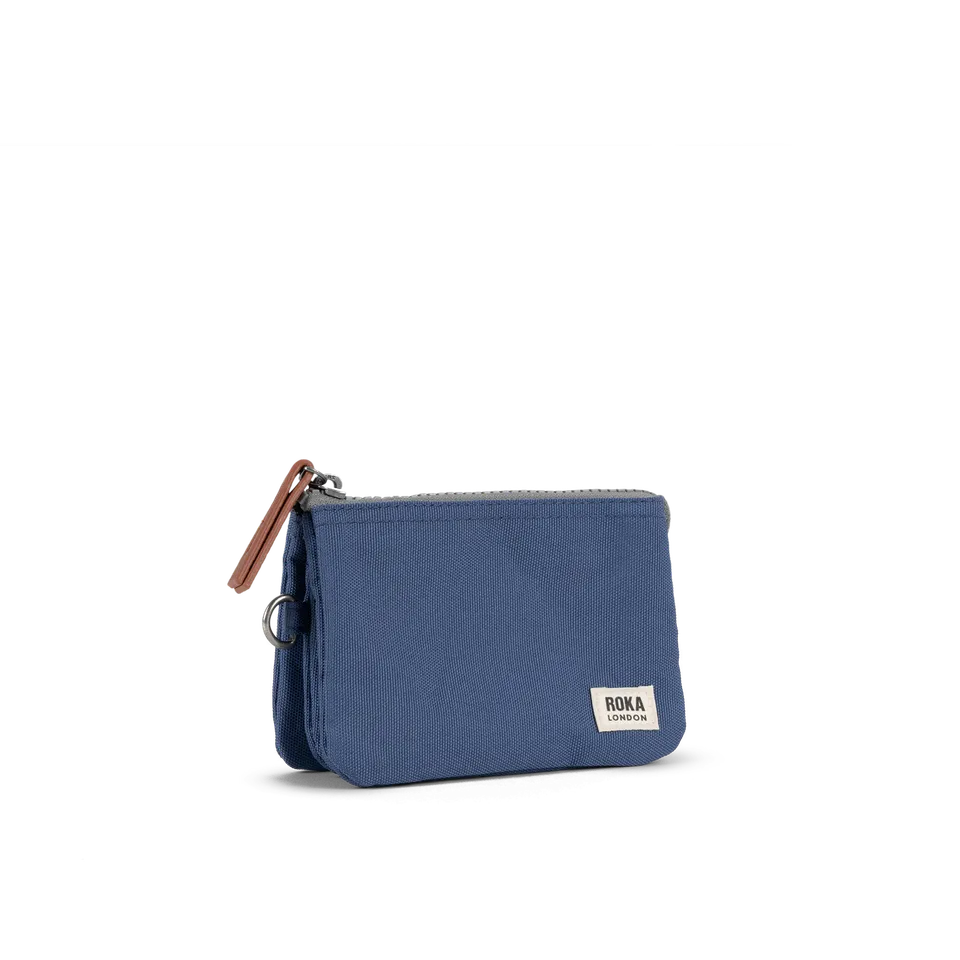 Roka London Carnaby lommebok burnt blue small 0,2 liter