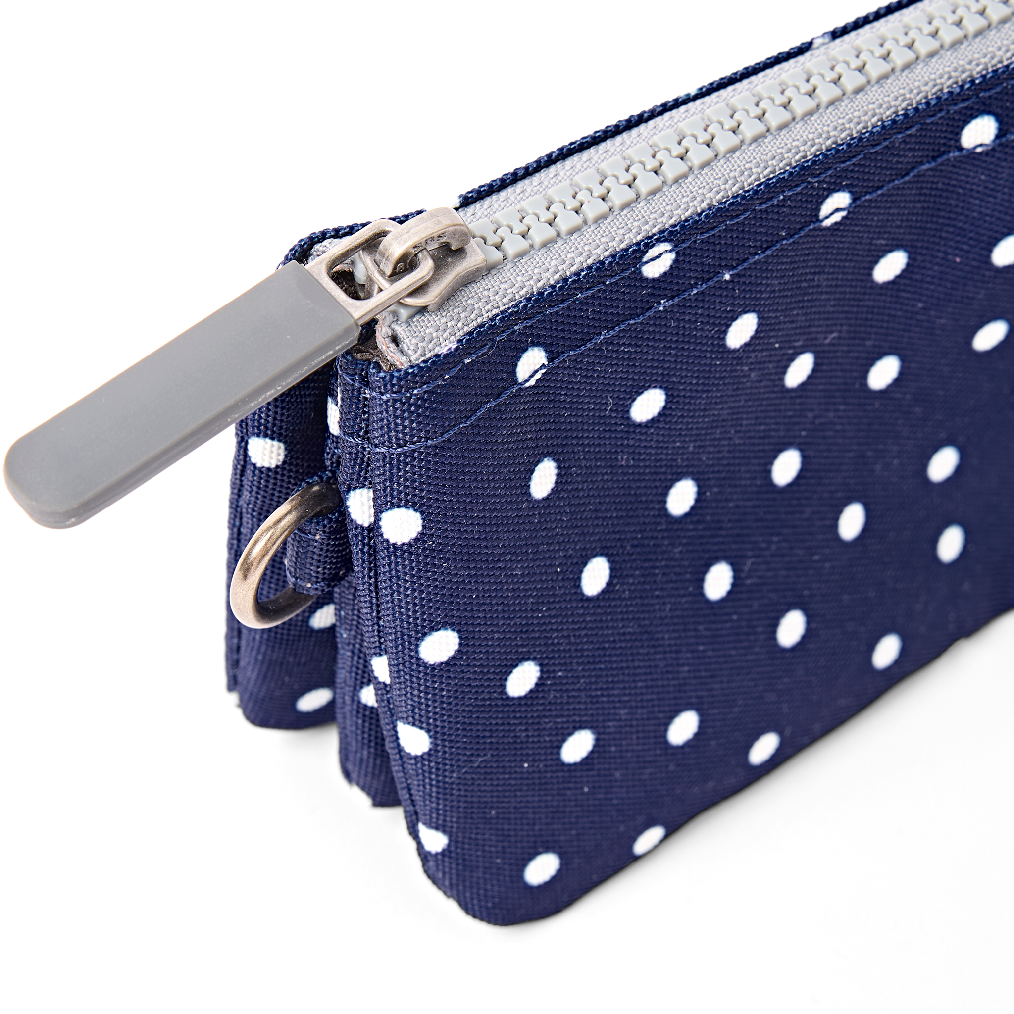 Roka London Carnaby lommebok navy polka dot small