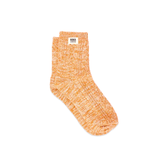 Roka London Wallace Crew sokker burnt orange EU 36-42