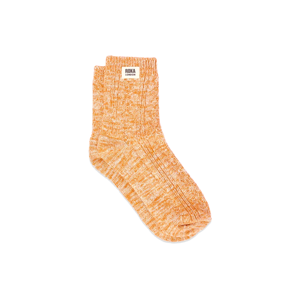 Roka London Wallace Crew sokker burnt orange EU 36-42