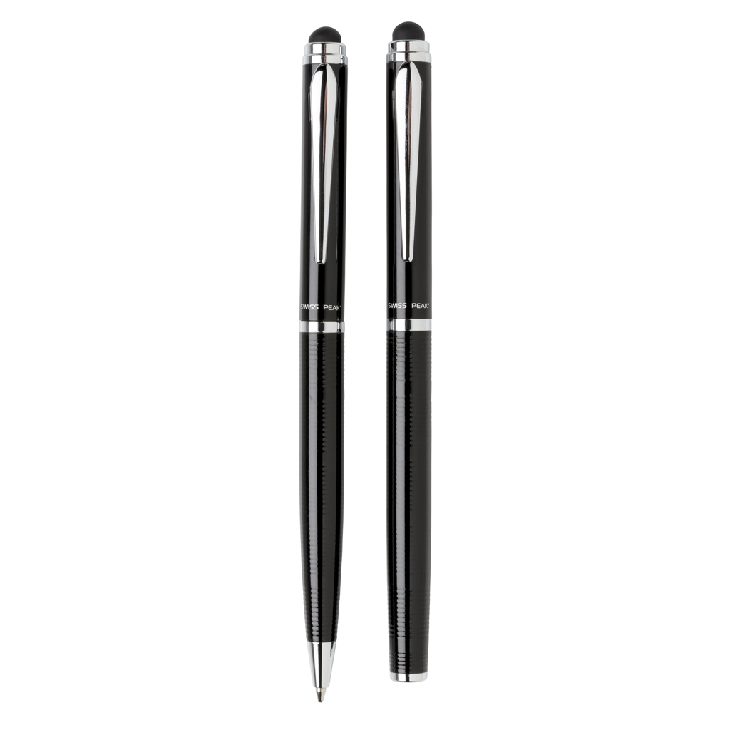 Swiss Peak Deluxe pennsett svart med stylus