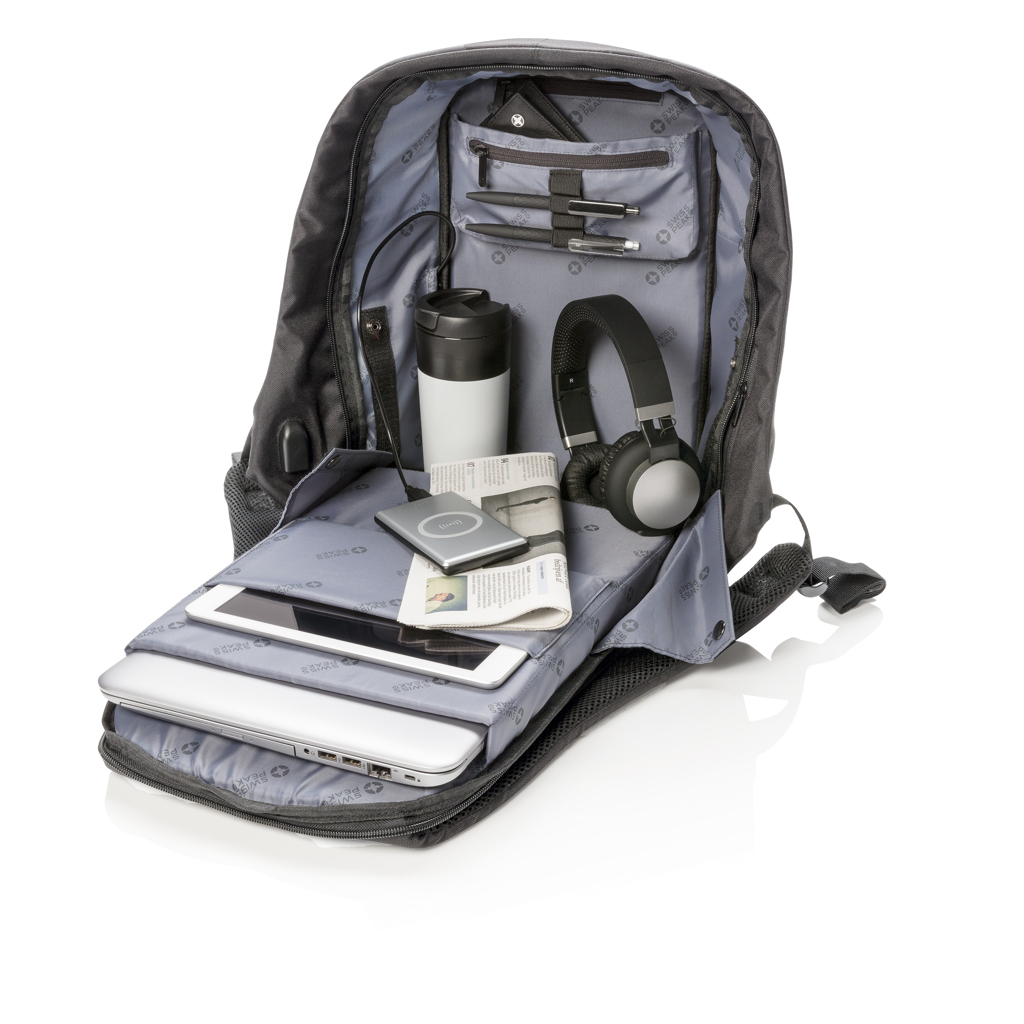Swiss Peak Aware 15,6" ryggsekk svart tyverisikker USB