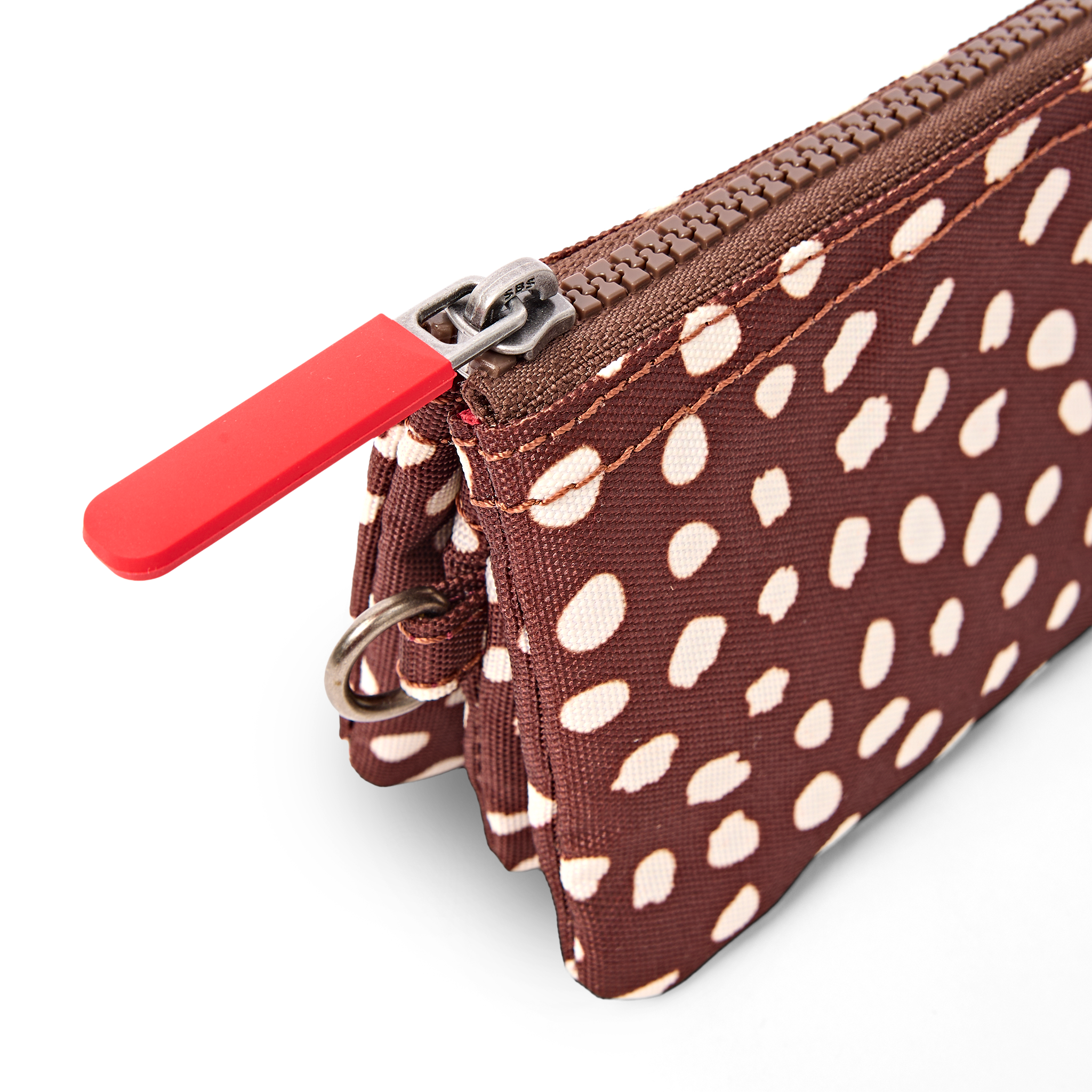 Roka London Carnaby lommebok small brown dot resirkulert