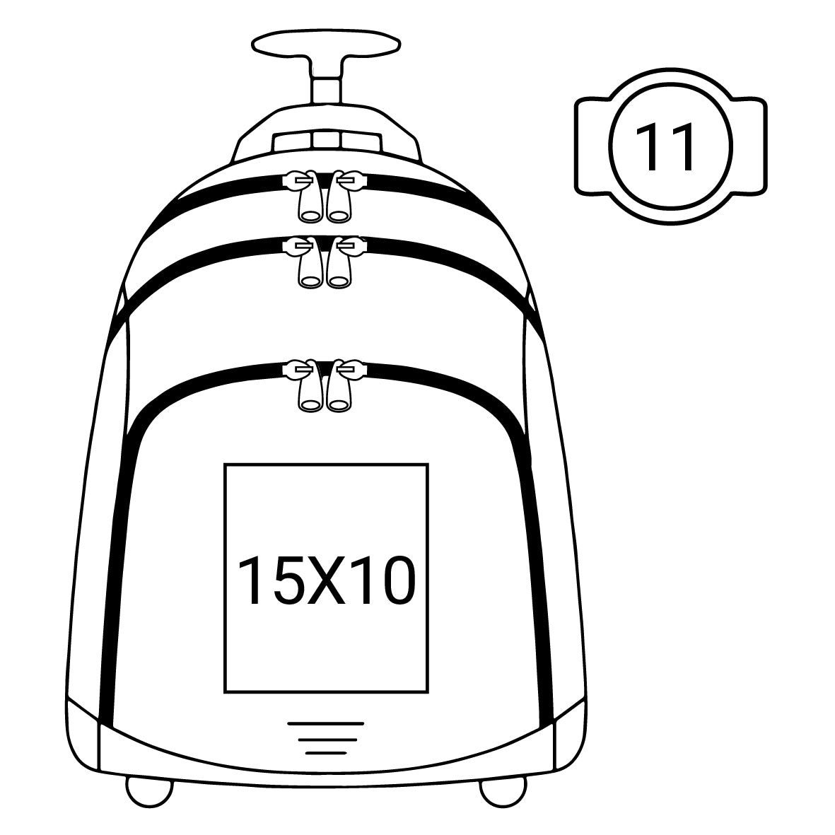 Shugon Carrara II trille-ryggsekk svart kabin