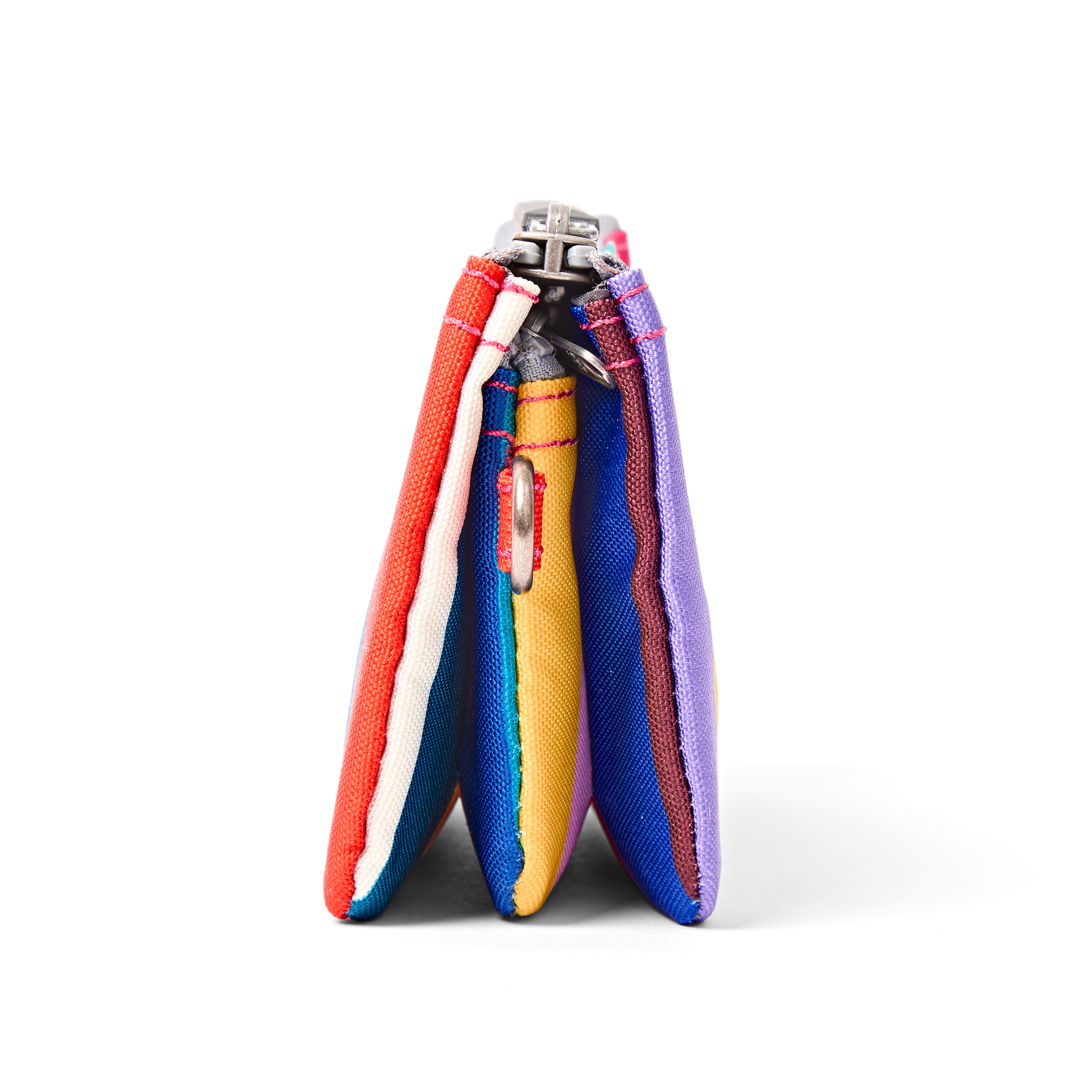 Roka London Carnaby Wallet lommebok Small Wide Multi Stripe værbestandig