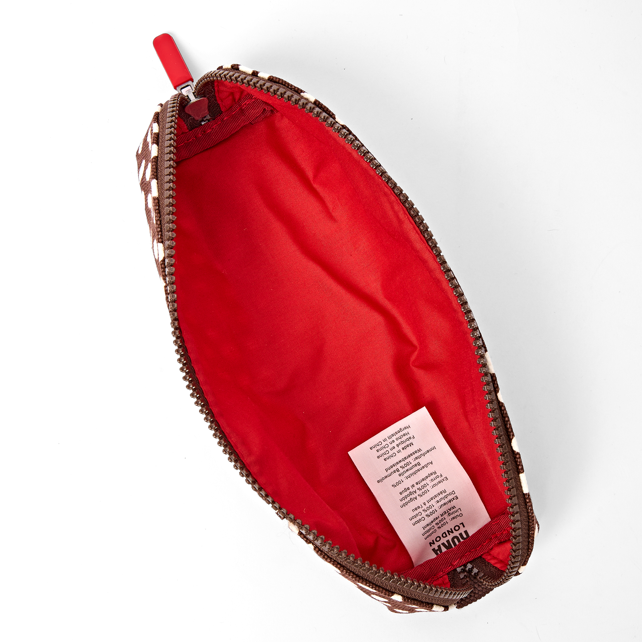 Roka London Tate Pouch pennal brun prikket Small
