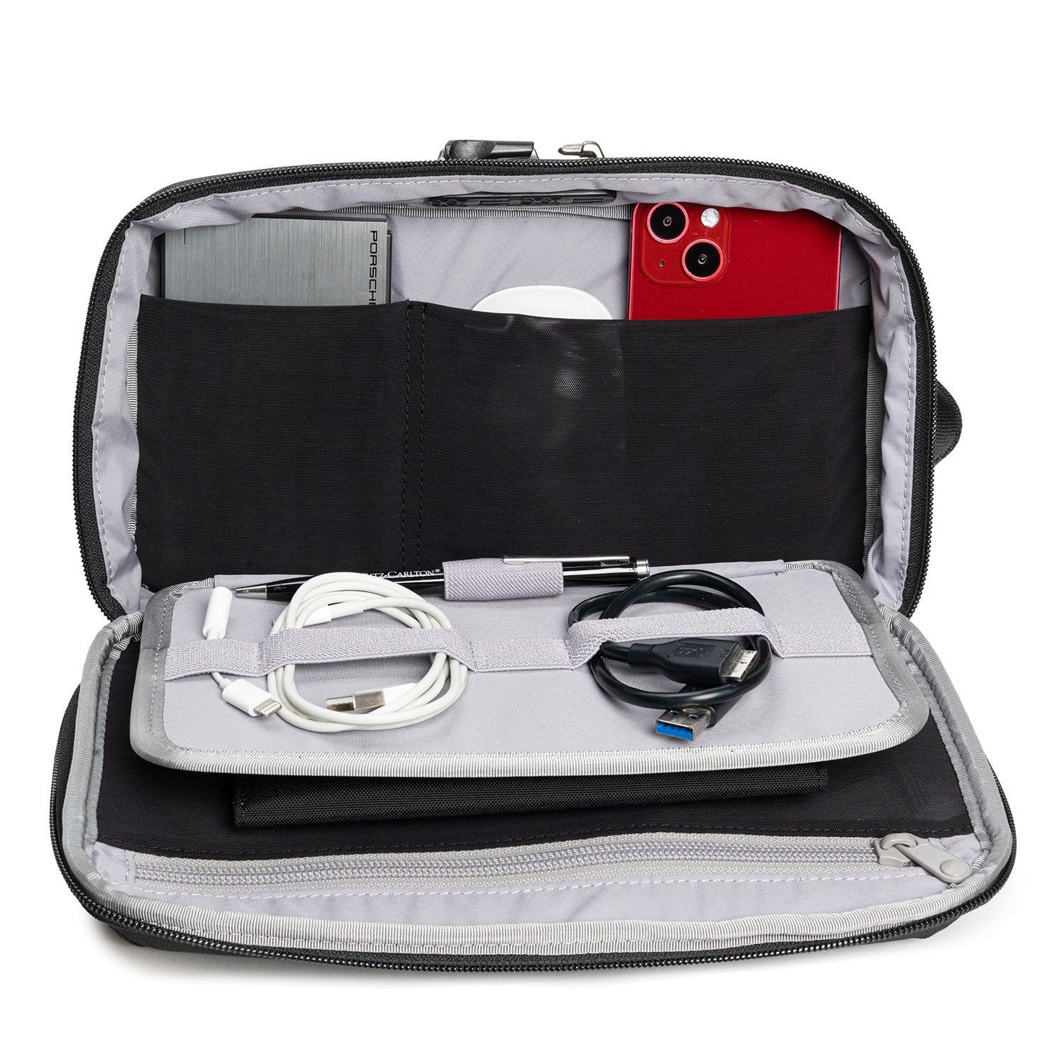 Pacsafe RFIDsafe gadgetveske svart RFID-sikker