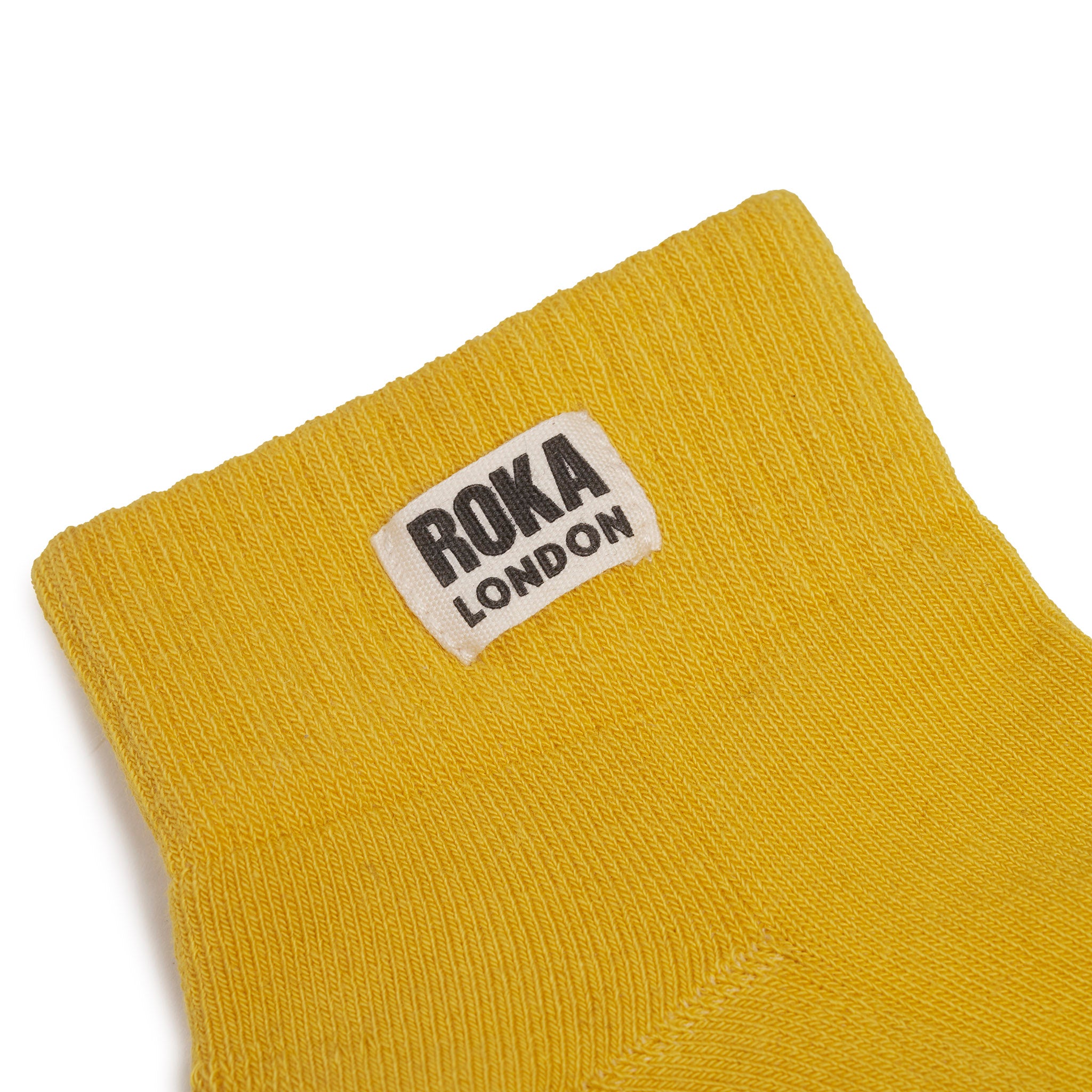 Roka London Wembley ankelsokker Summer Yellow bomull