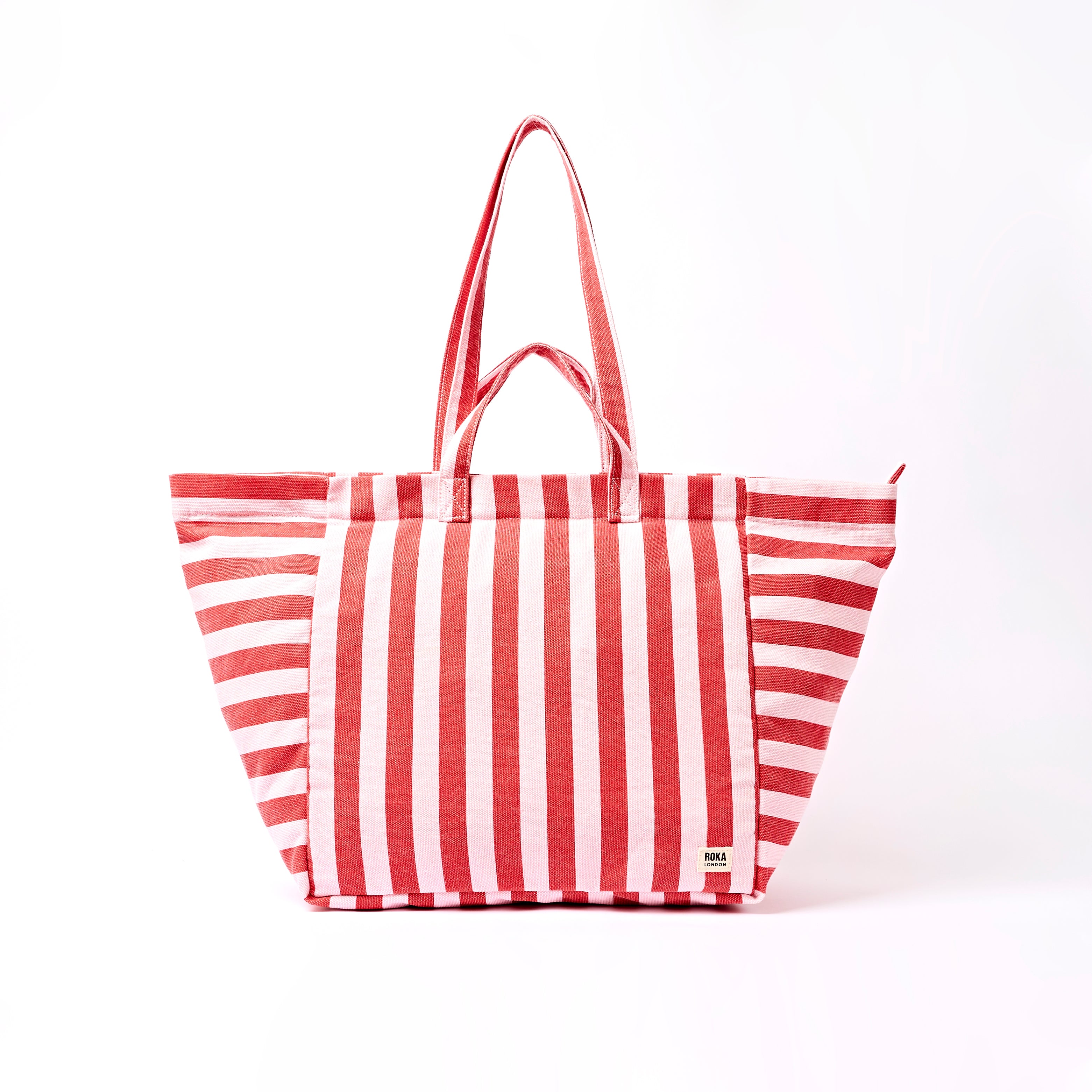 Roka London Marylebone tote strawberry stripe large 43,4 liter