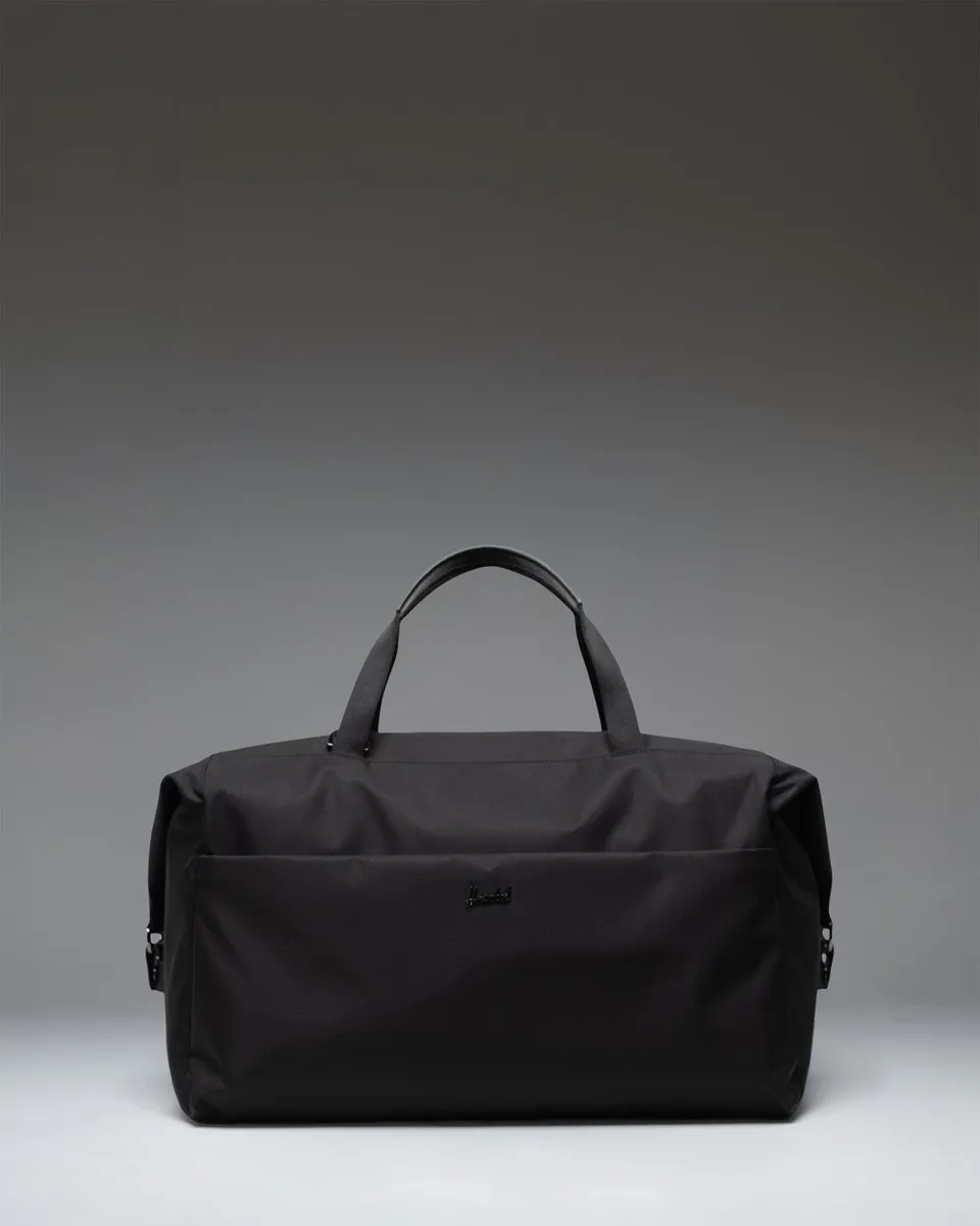 Herschel Maia Weekender weekendbag Black twill skinn