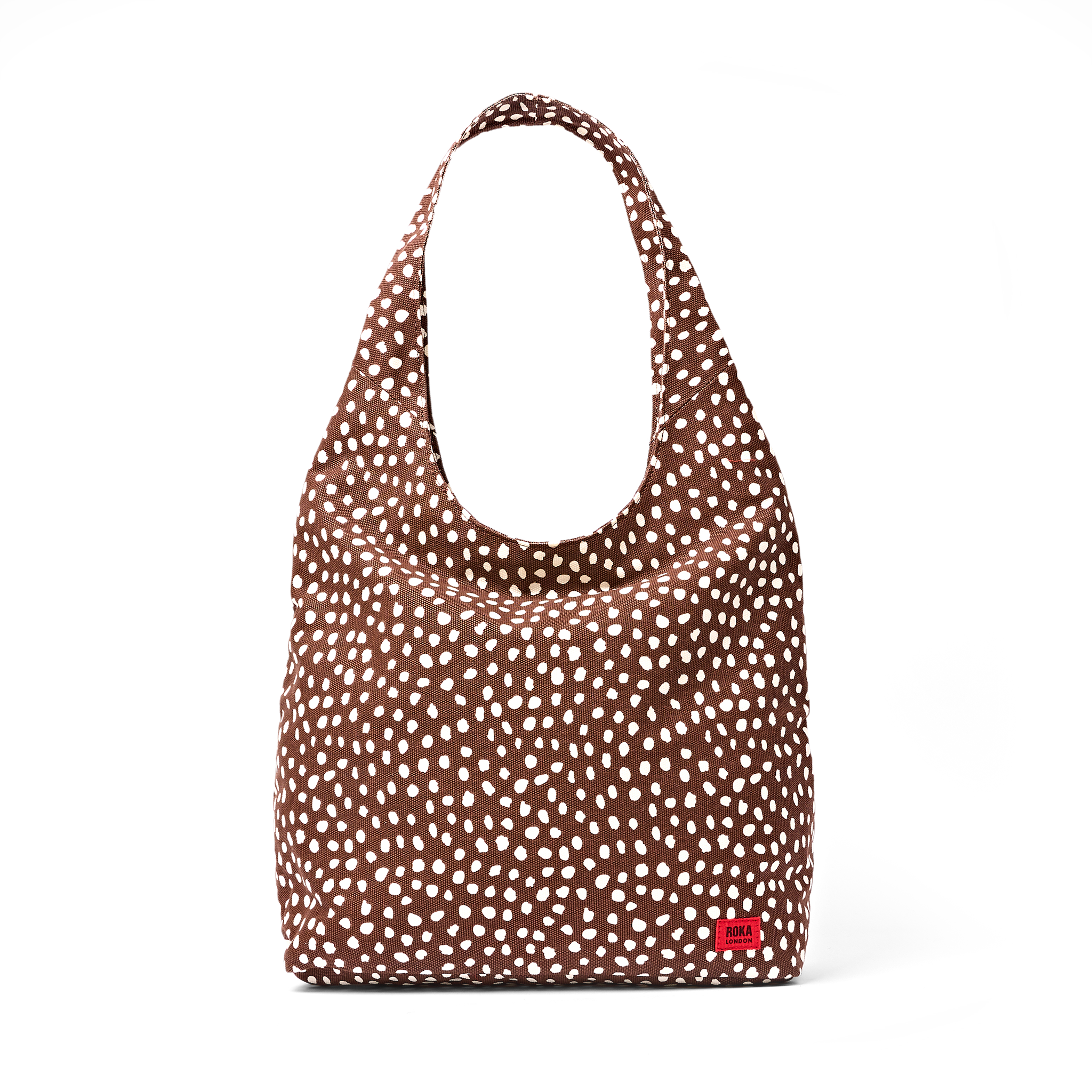Roka London Hoxton skulderveske Brown Spot Large 15,3 liter