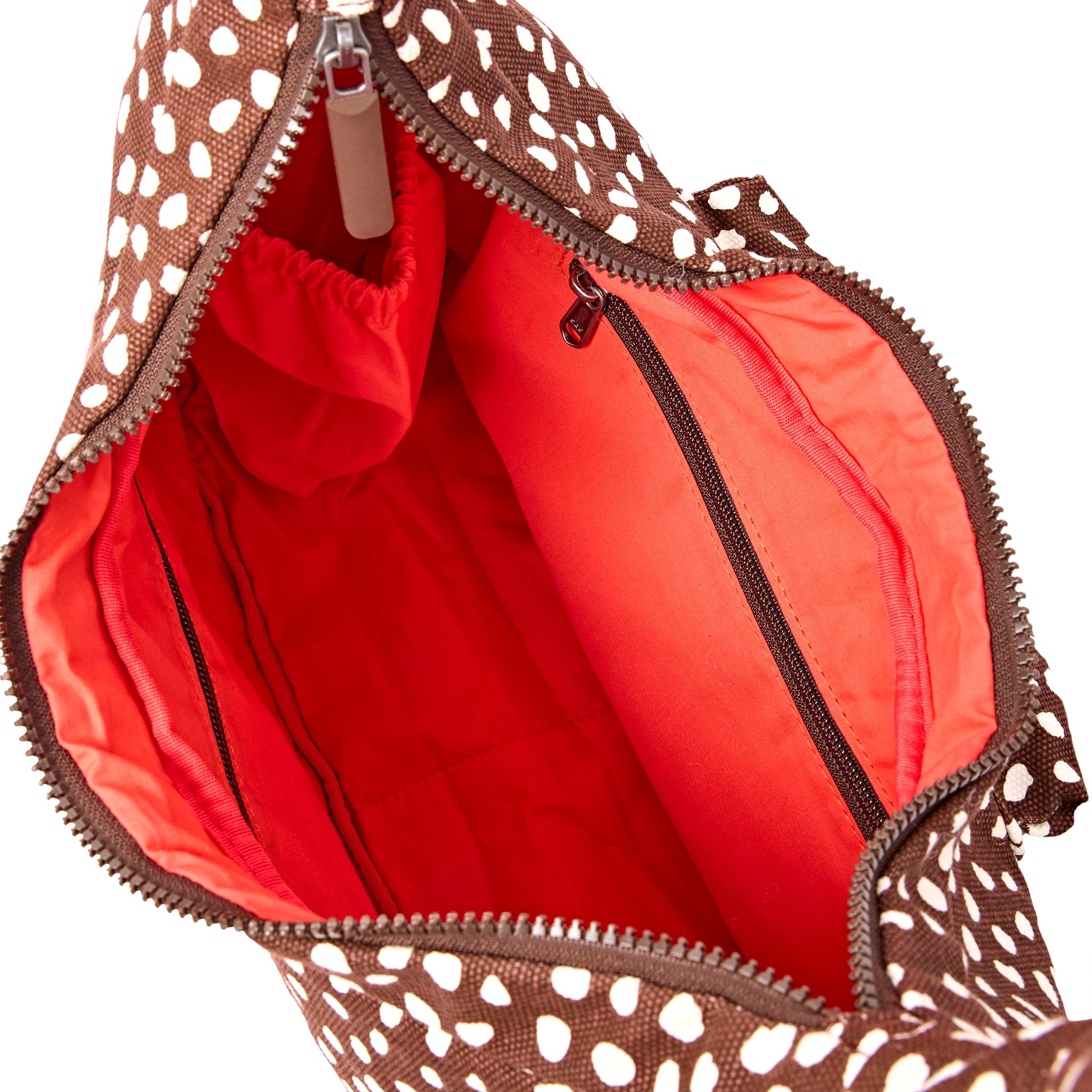 Roka London Belsize Medium skulderveske brown spot bomull