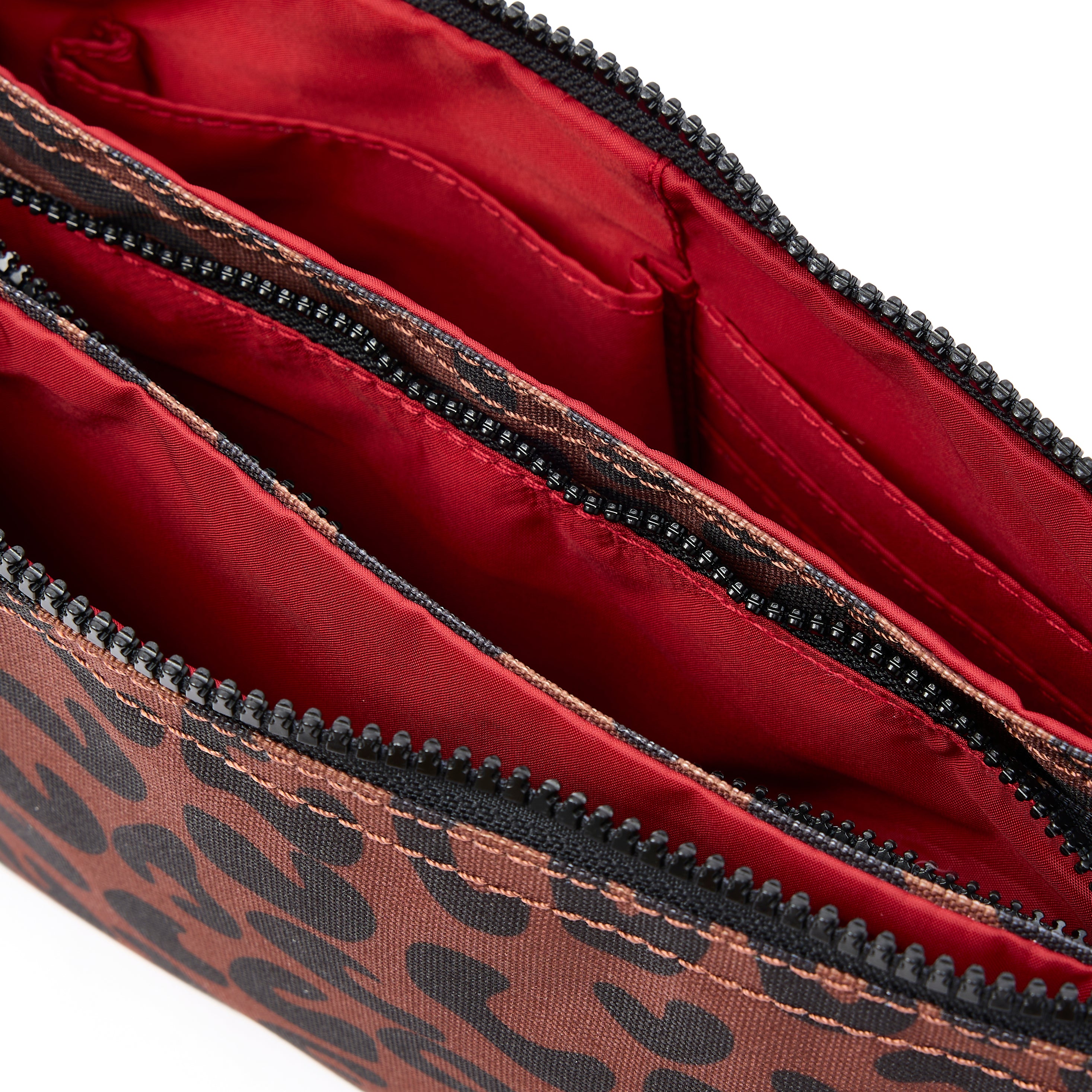 Roka London Carnaby XL crossbody Leopard 3-delt clutch