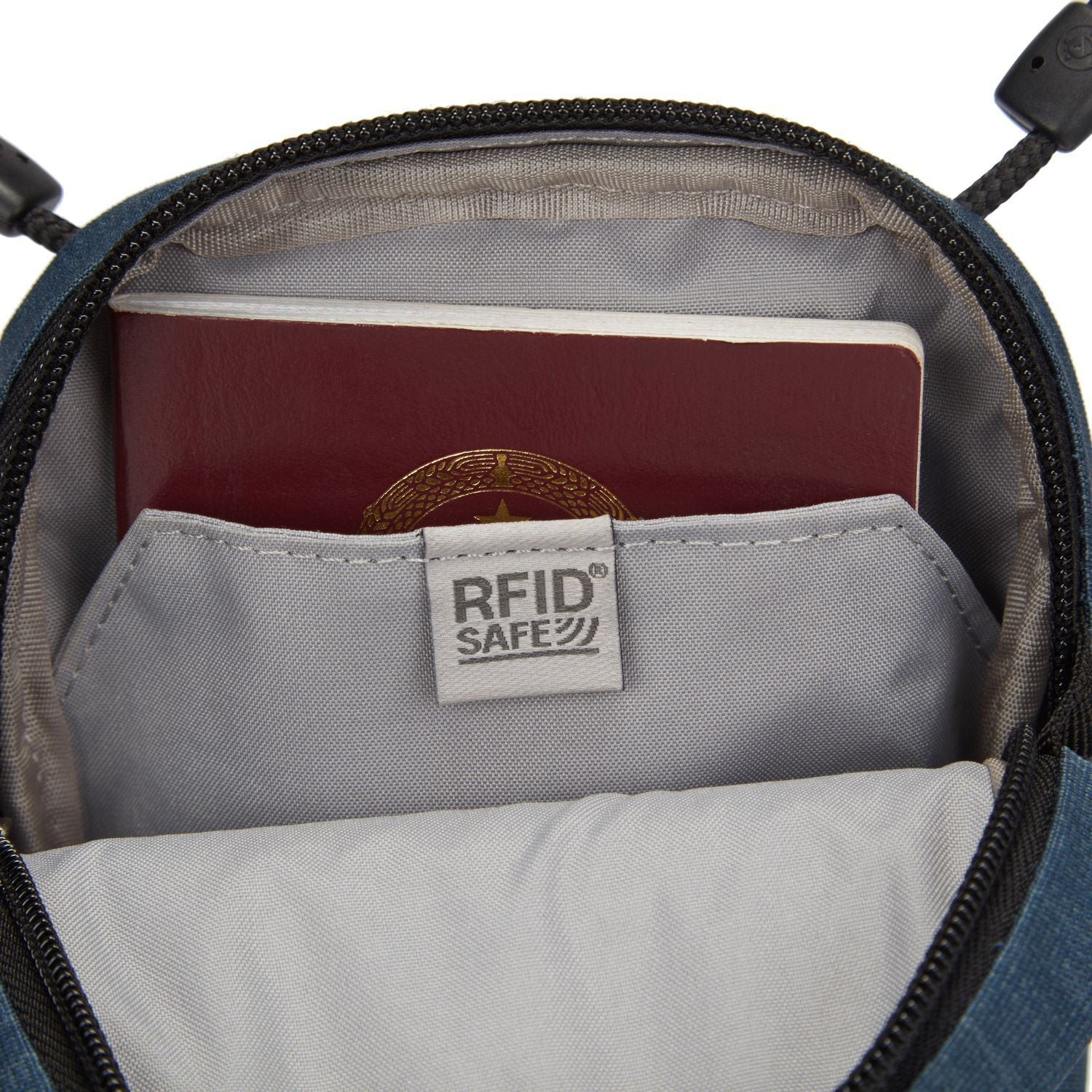 Pacsafe RFIDsafe Travel Crossbody skulderveske Dark Denim RFID