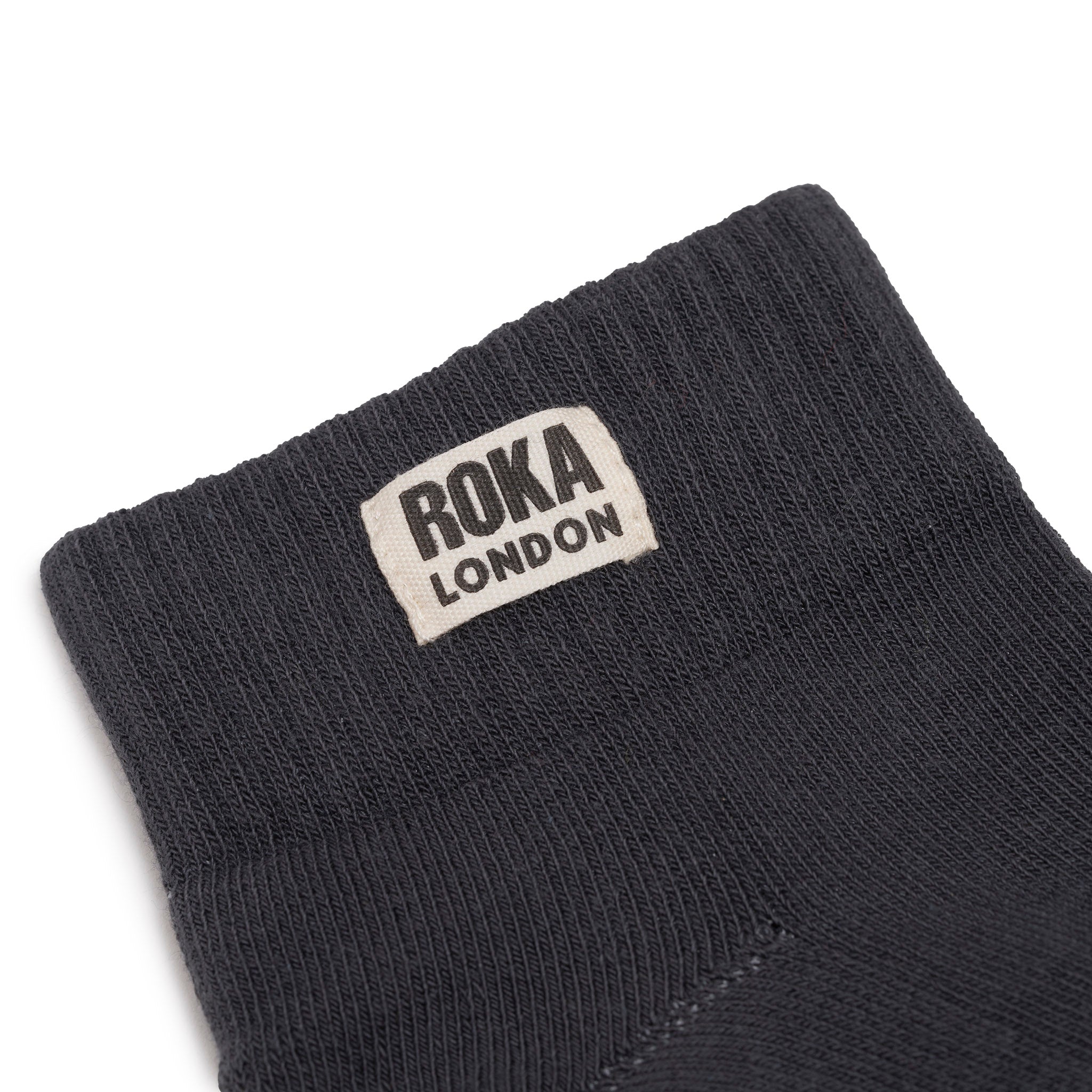 Roka London Wembley ankelsokker faded black 36-42 bomull