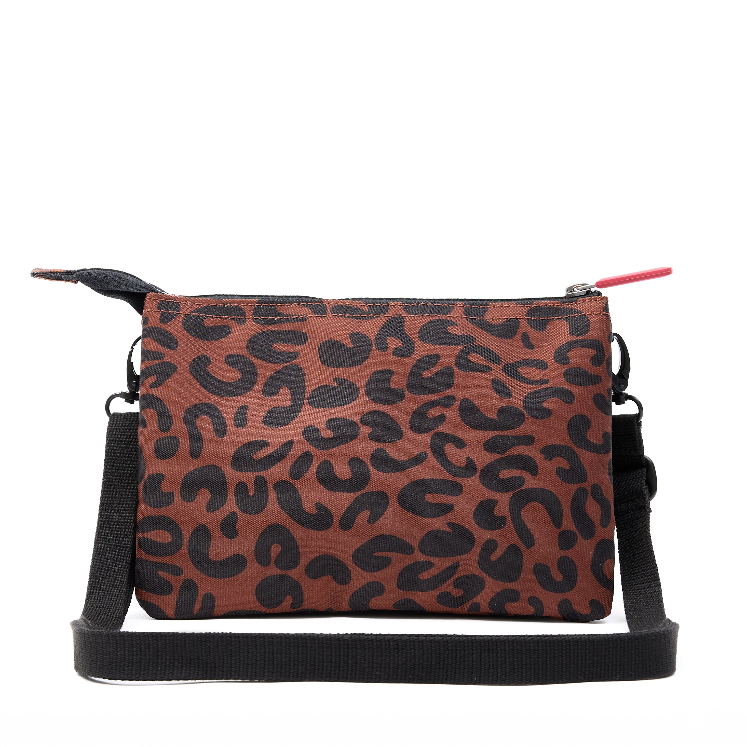 Roka London Carnaby XL crossbody Leopard 3-delt clutch