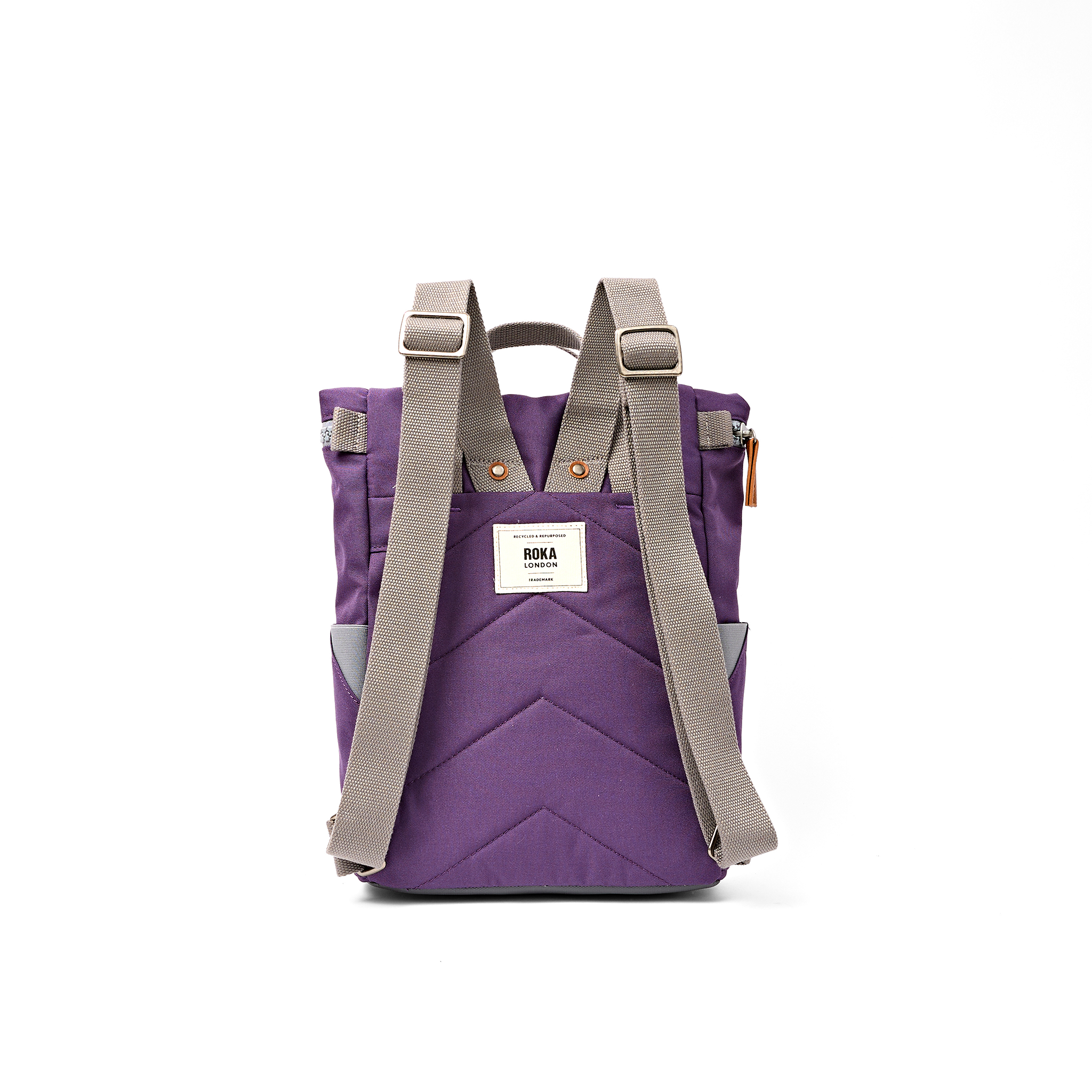 Roka London Finchley ryggsekk Deep Grape roll-top laptop