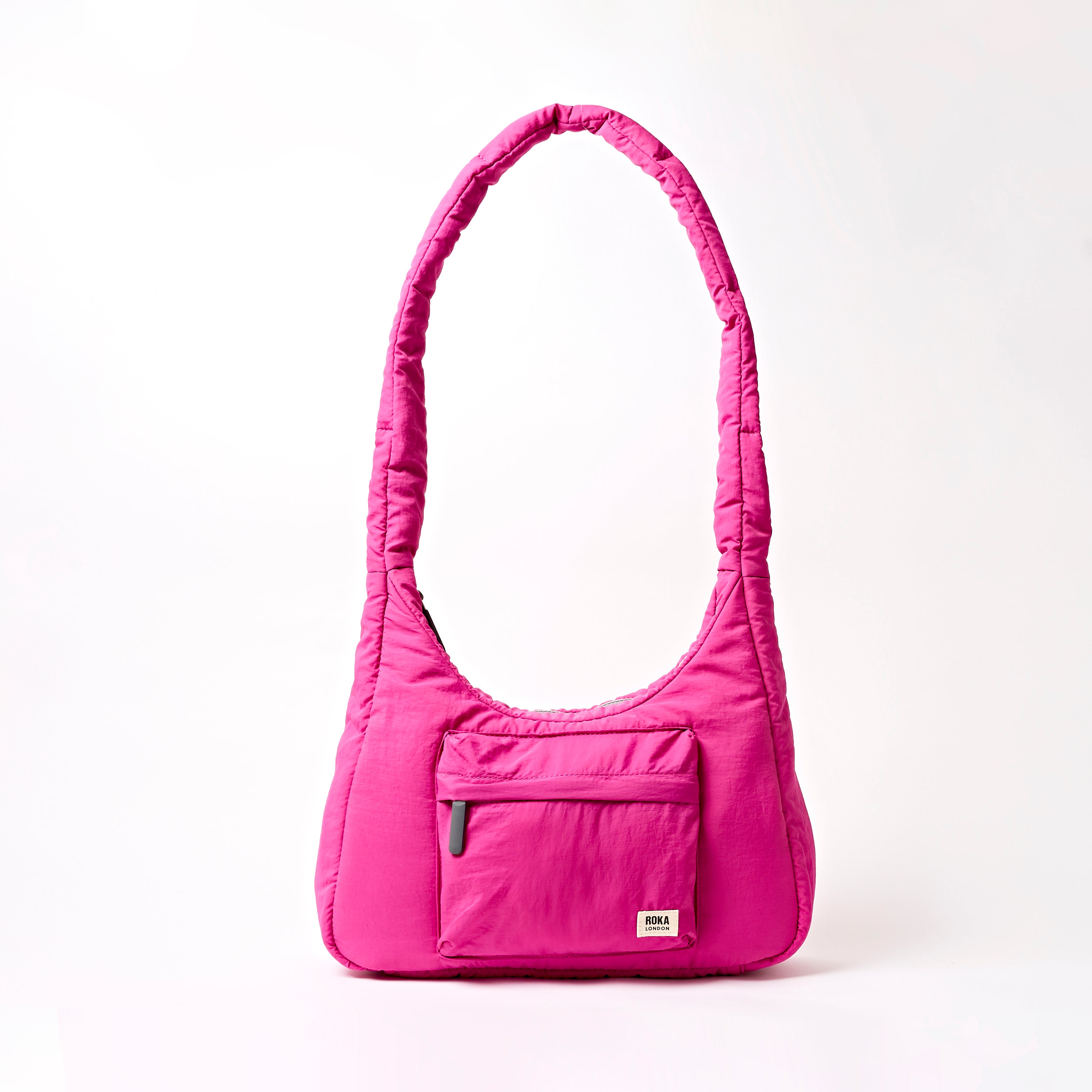 Roka London Belsize Very Berry skulderveske Medium vattert