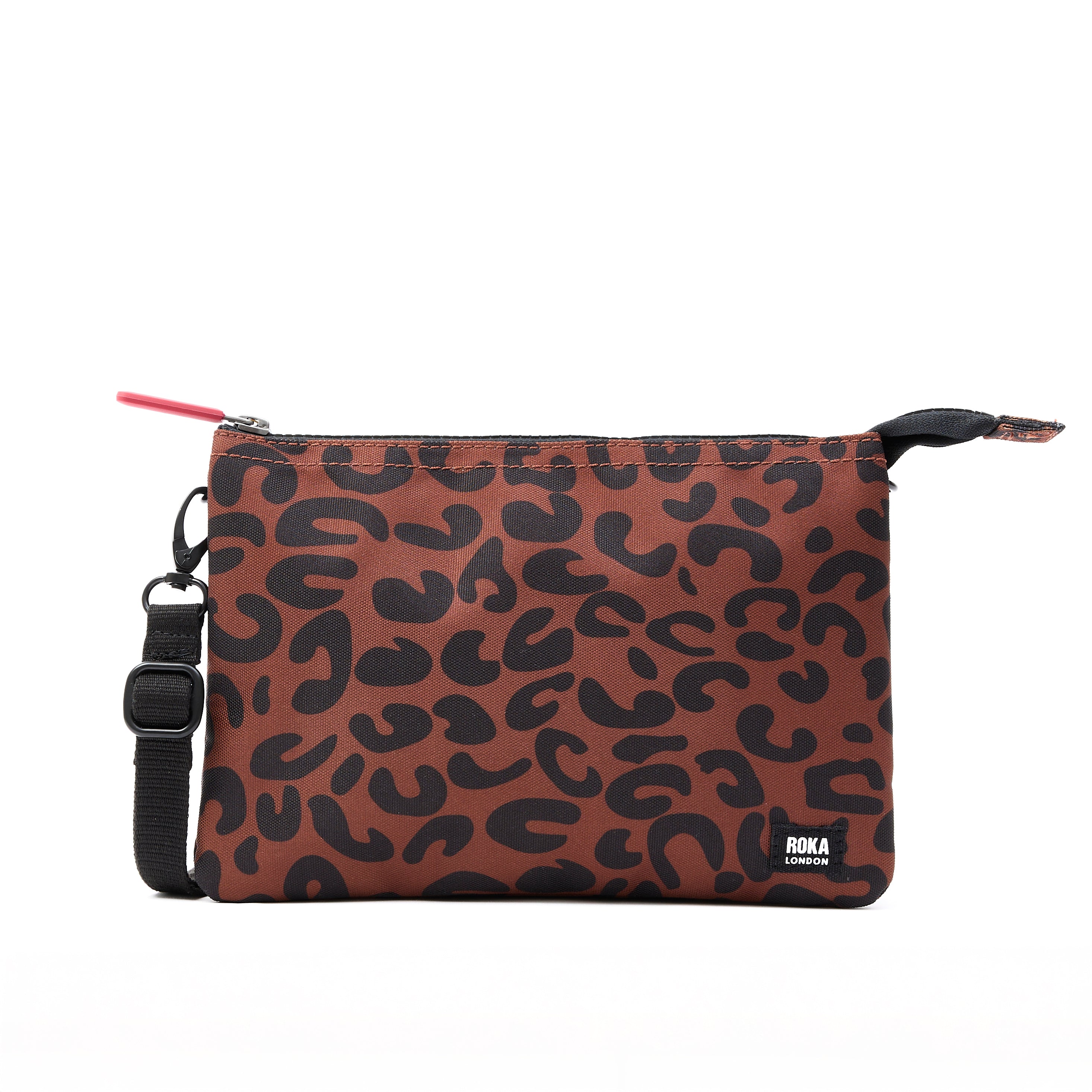Roka London Carnaby XL crossbody Leopard 3-delt clutch