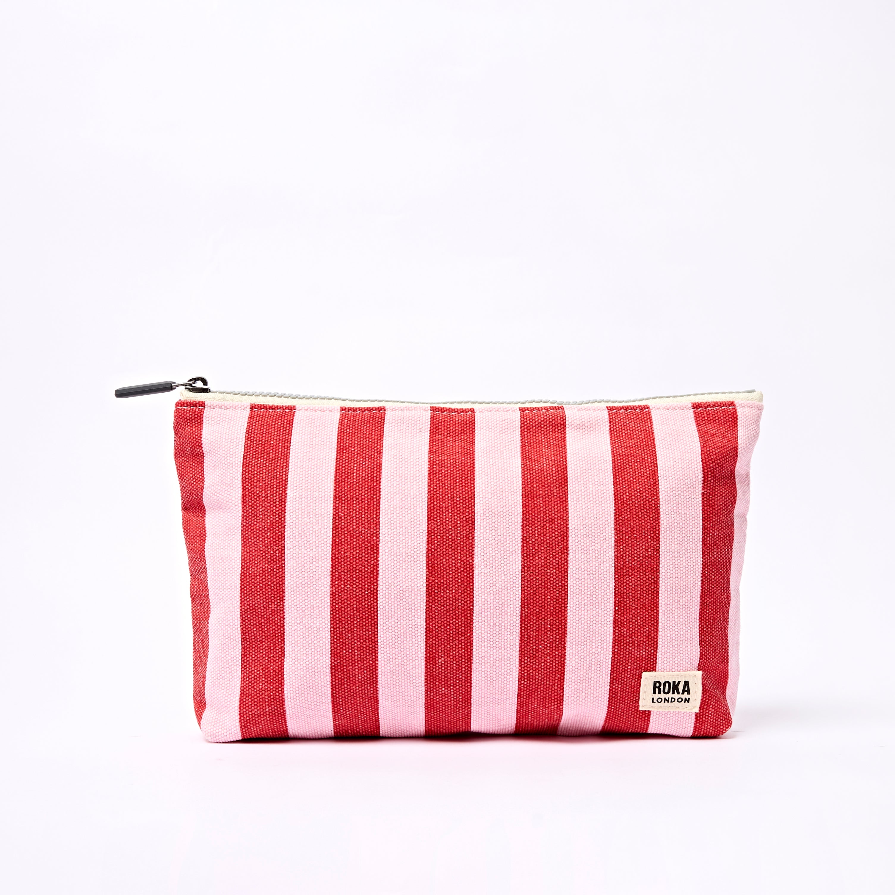 Roka London Maida Vale pouch Strawberry Stripe værbestandig