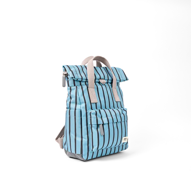 Roka London Canfield Roll Top ryggsekk Blue Stripe Medium