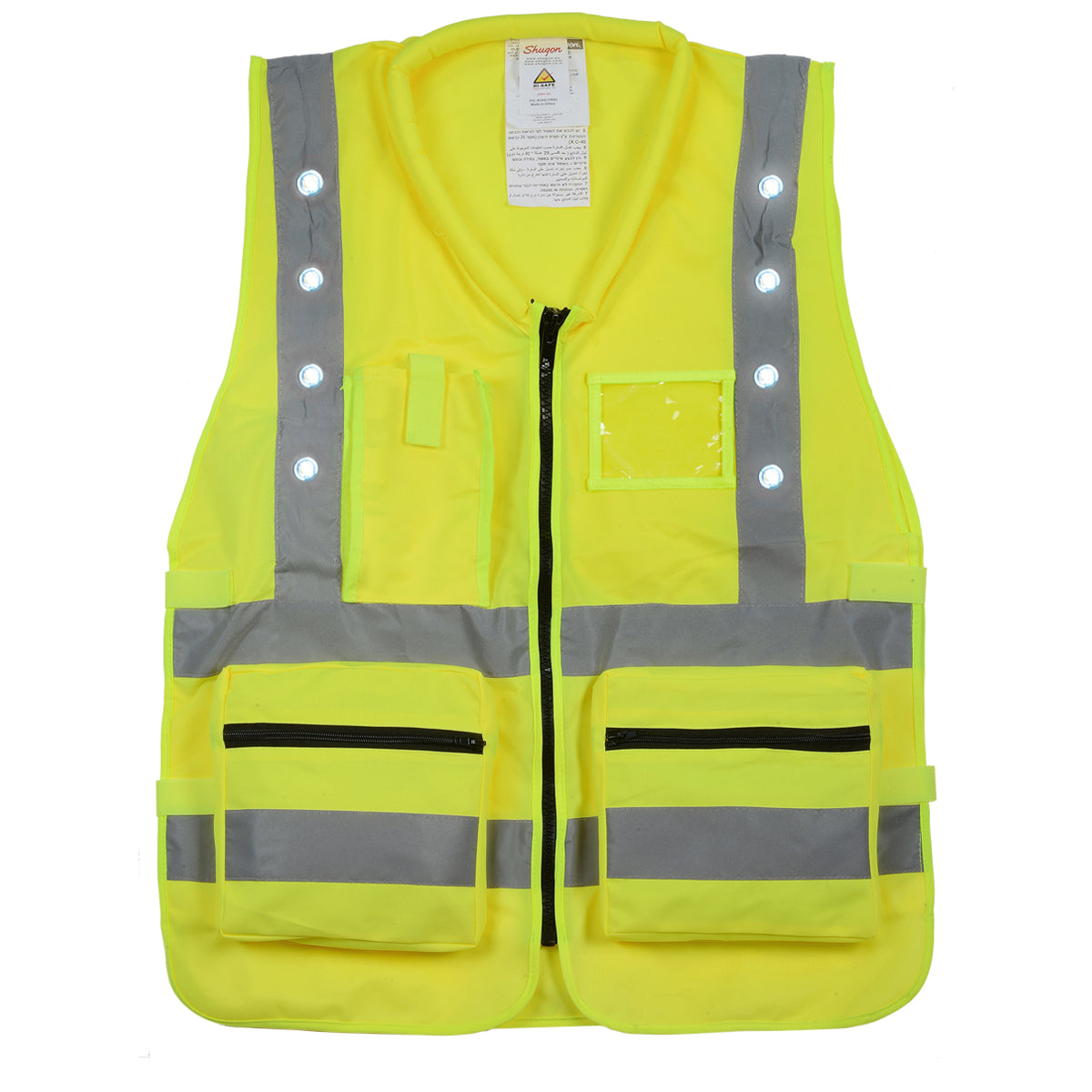 Shugon Hi-Safe refleksvest oransje med LED-lys