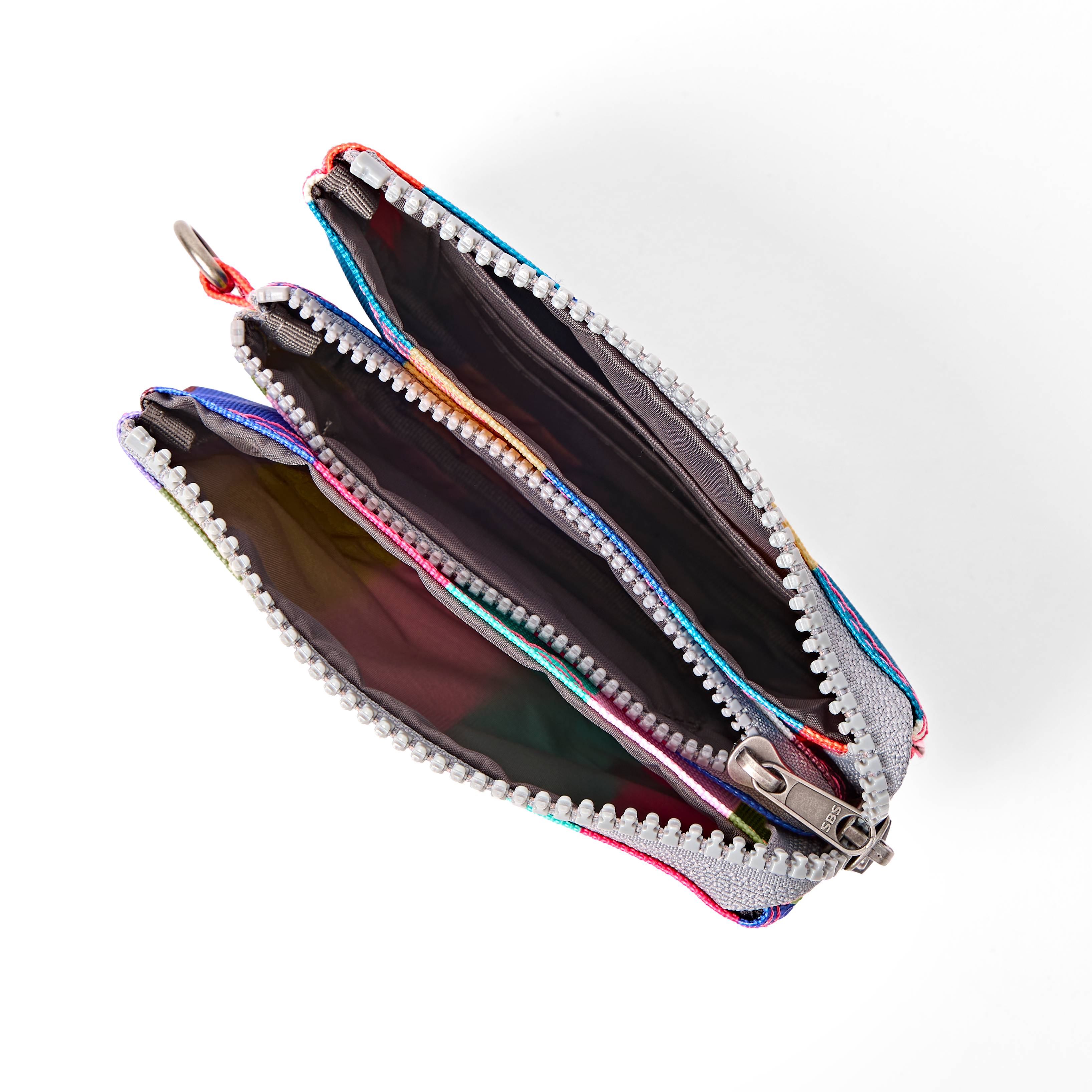 Roka London Carnaby Wallet lommebok Small Wide Multi Stripe værbestandig