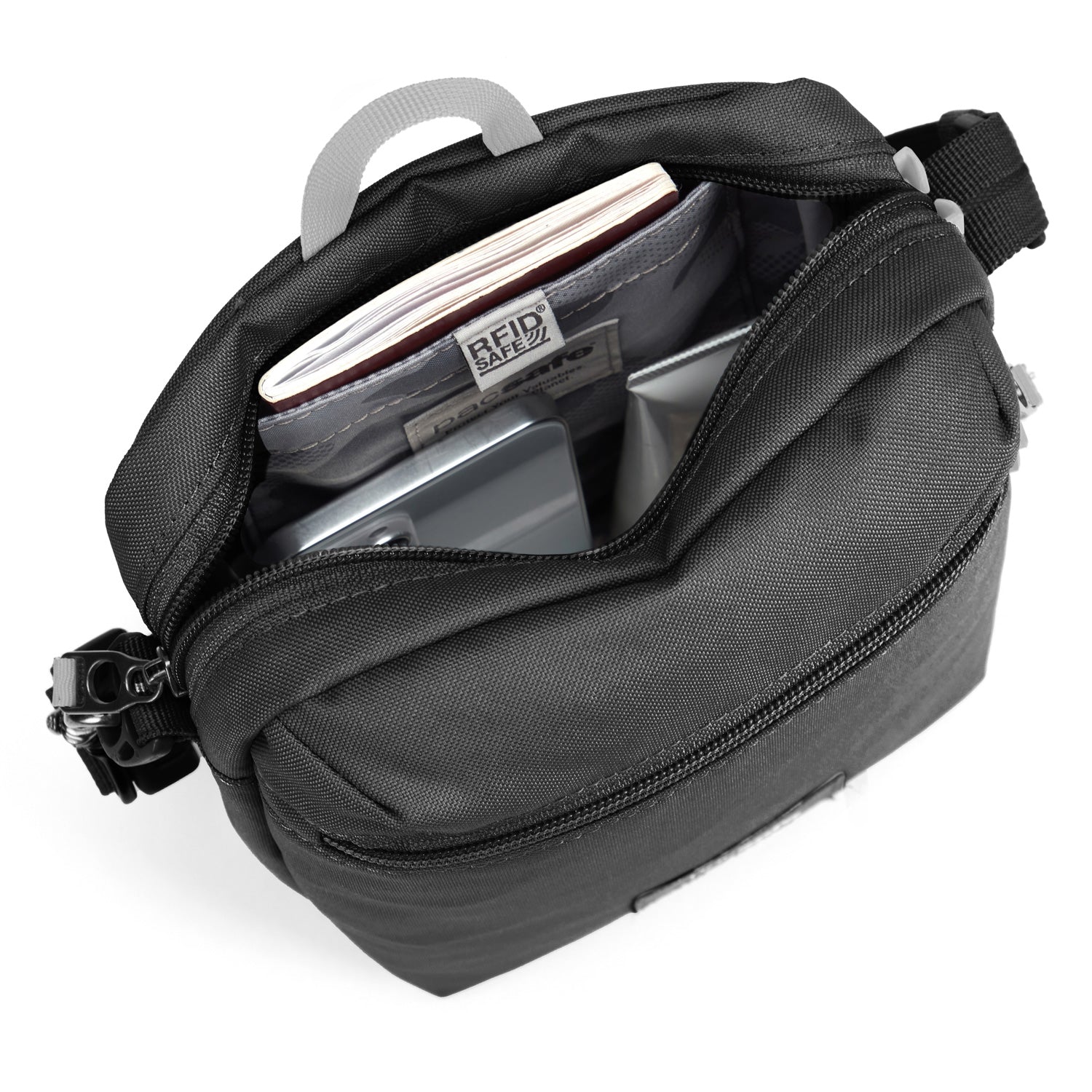 Pacsafe GO festival crossbody coastal blue RFID