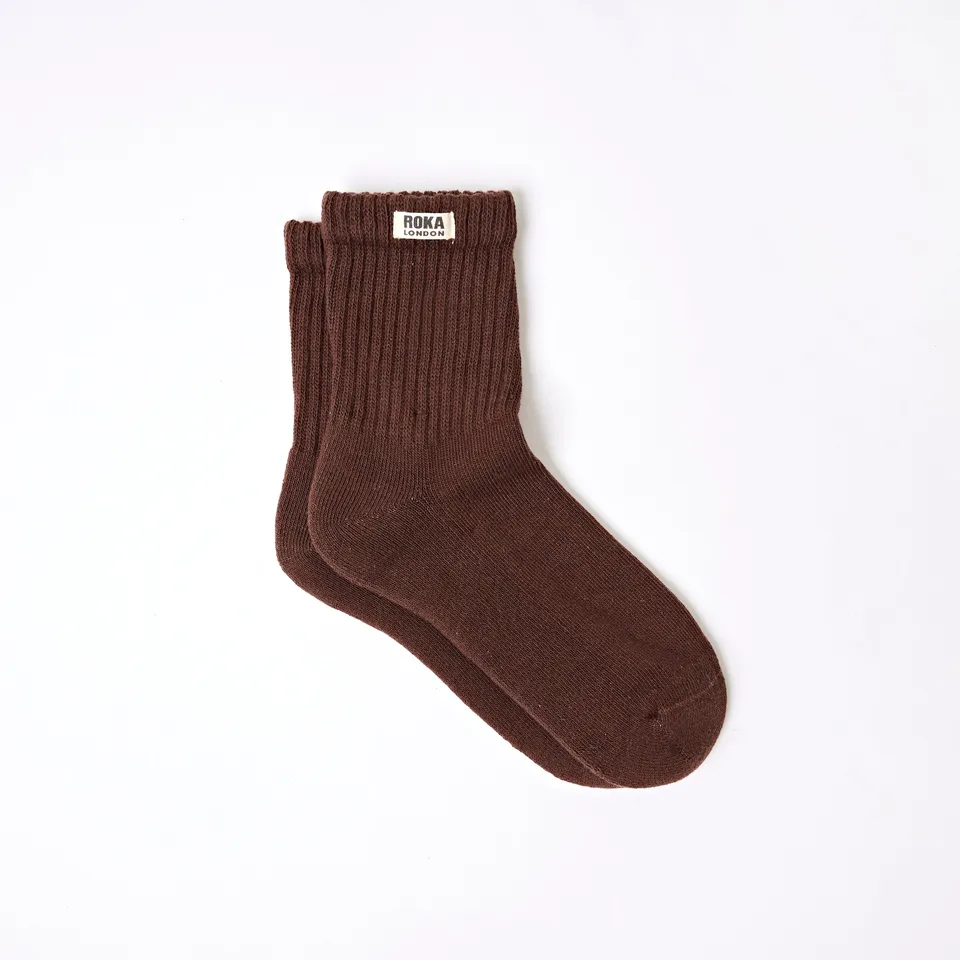 Roka London Windsor crewsokker coco 36-42 bomull