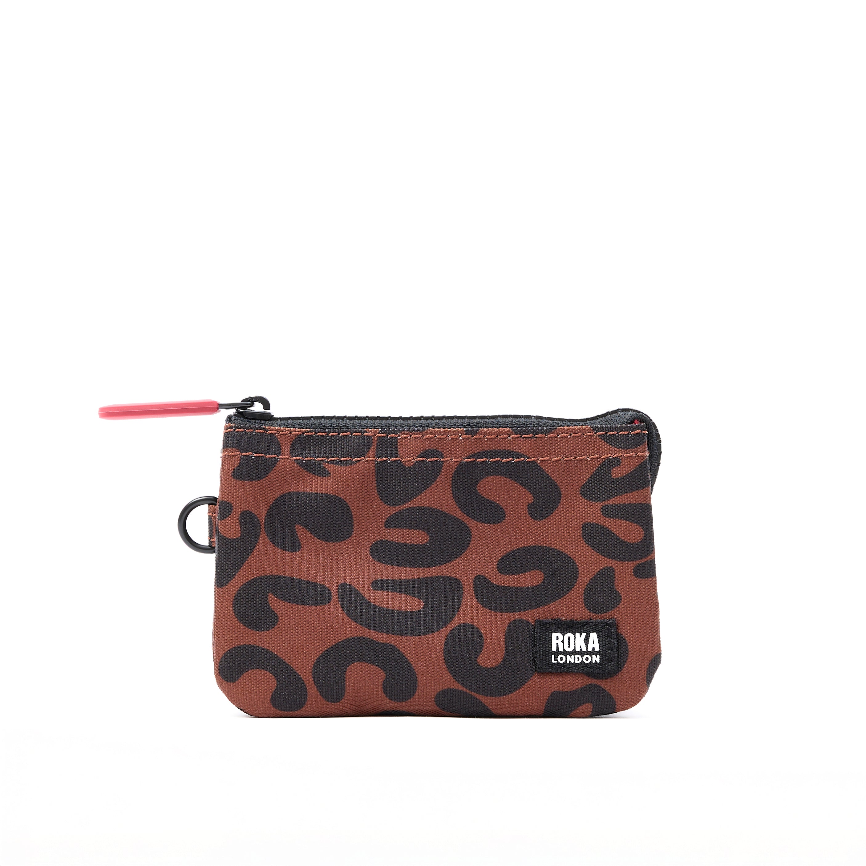 Roka London Carnaby lommebok small scarlet leopard vanntett