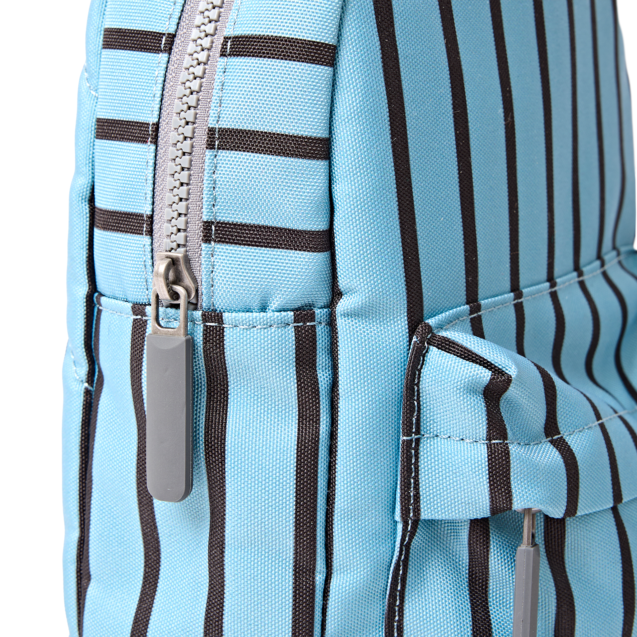 Roka London Willesden skulderveske blå striper Large 5 liter