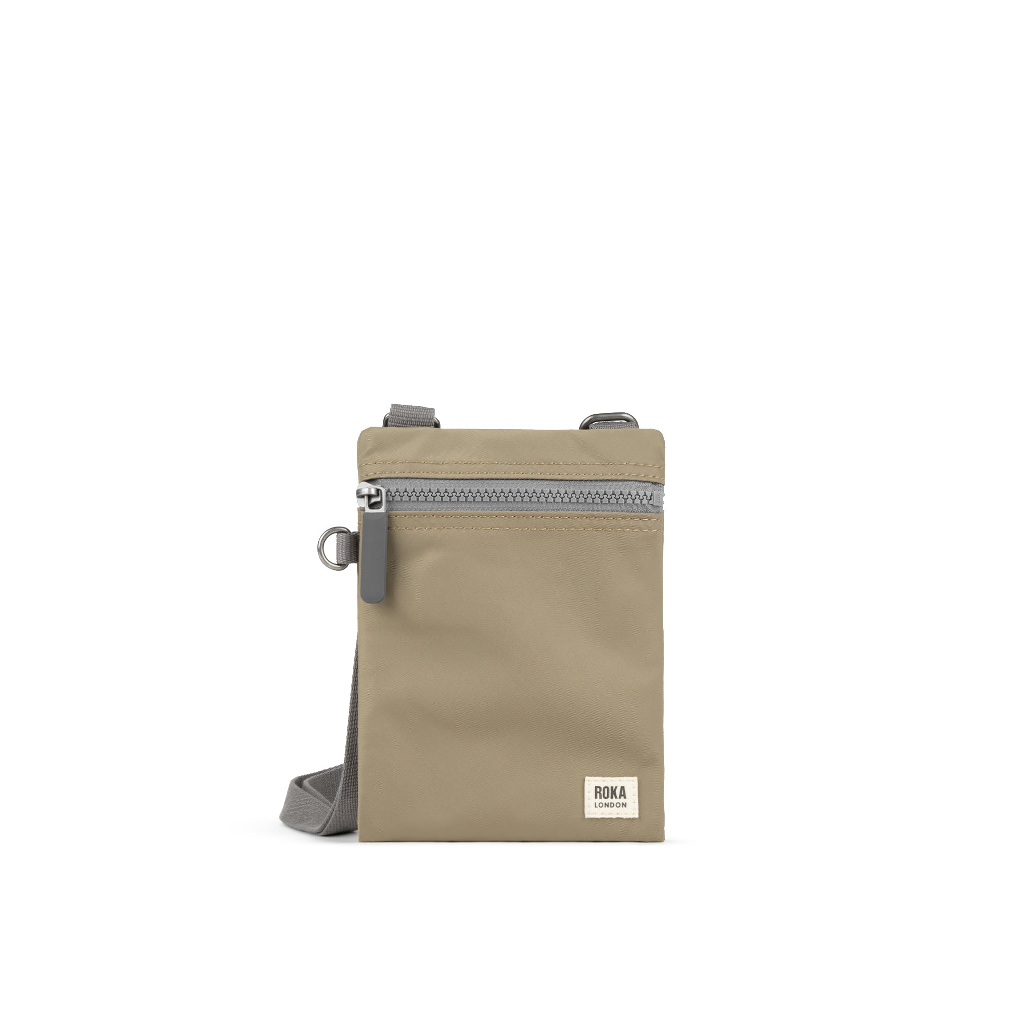 Roka London Chelsea Pocket slingbag taupe XS 0,3 liter