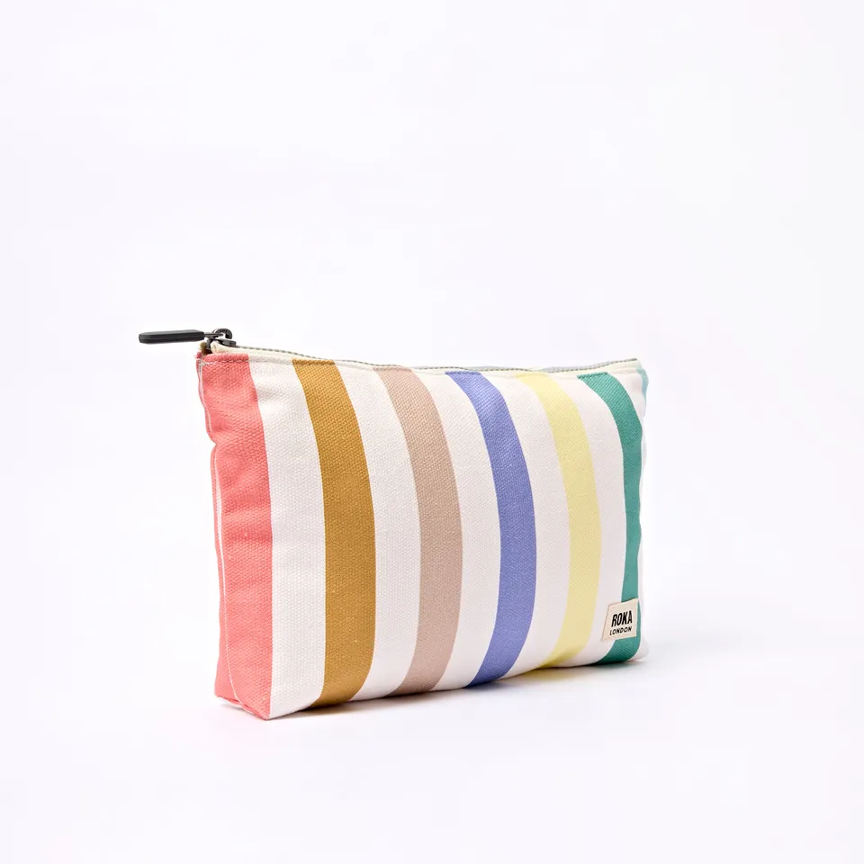 Roka London Maida Vale pouch pastel stripe small 1,2 liter