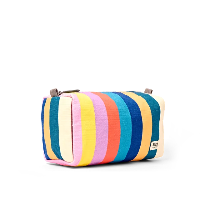 Roka London Maygrove Wash Bag toalettmappe small wide stripe