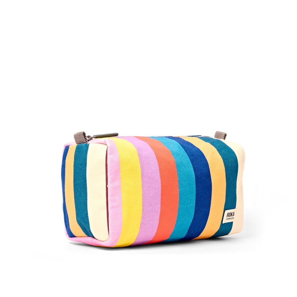Roka London Maygrove Wash Bag toalettmappe small wide stripe