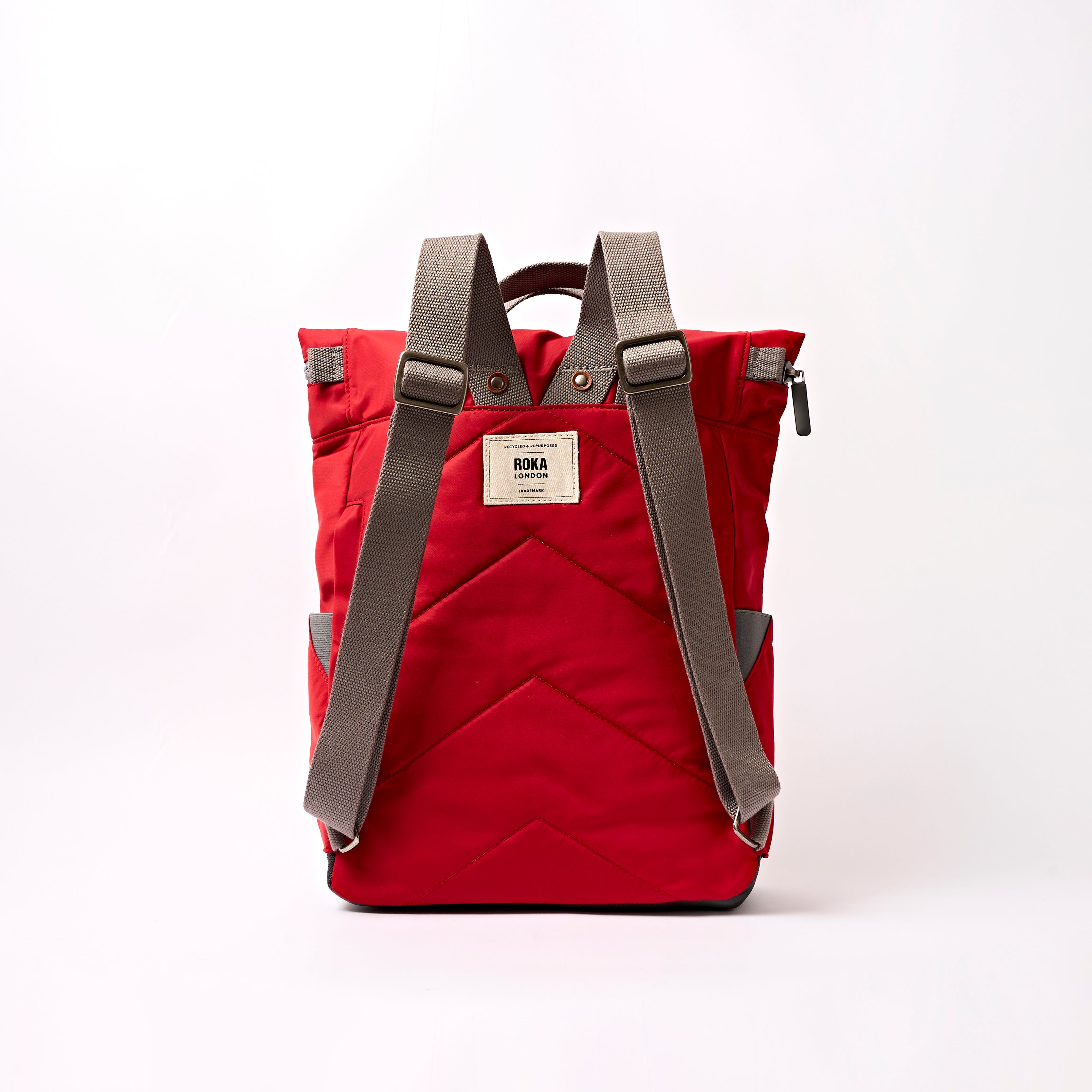 Roka London Camden J ryggsekk cranberry stripe 14,5 l