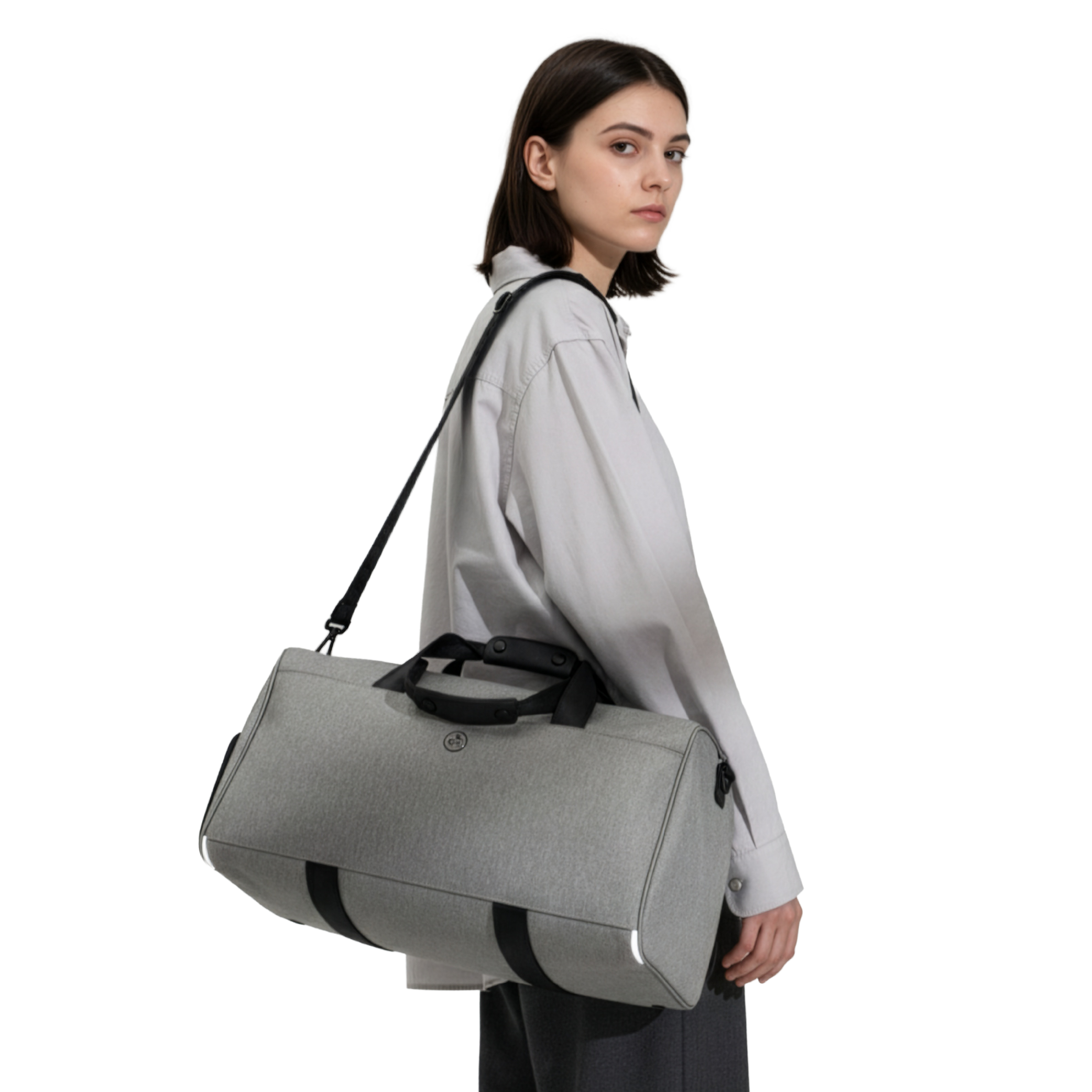 KIWEE Duffle Bag treningsbag 28 L grå melert