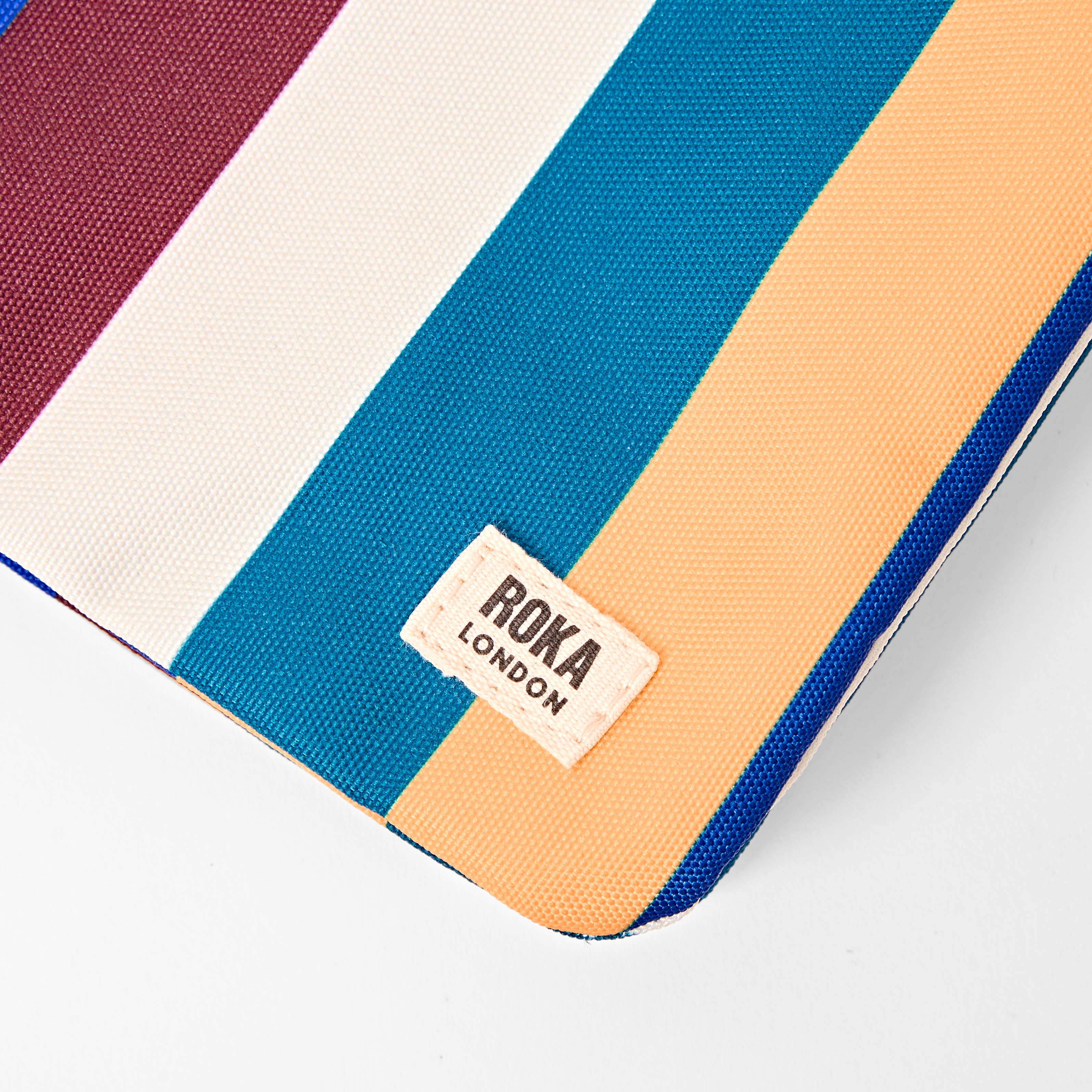 Roka London Carnaby XL crossbody wide multi stripe